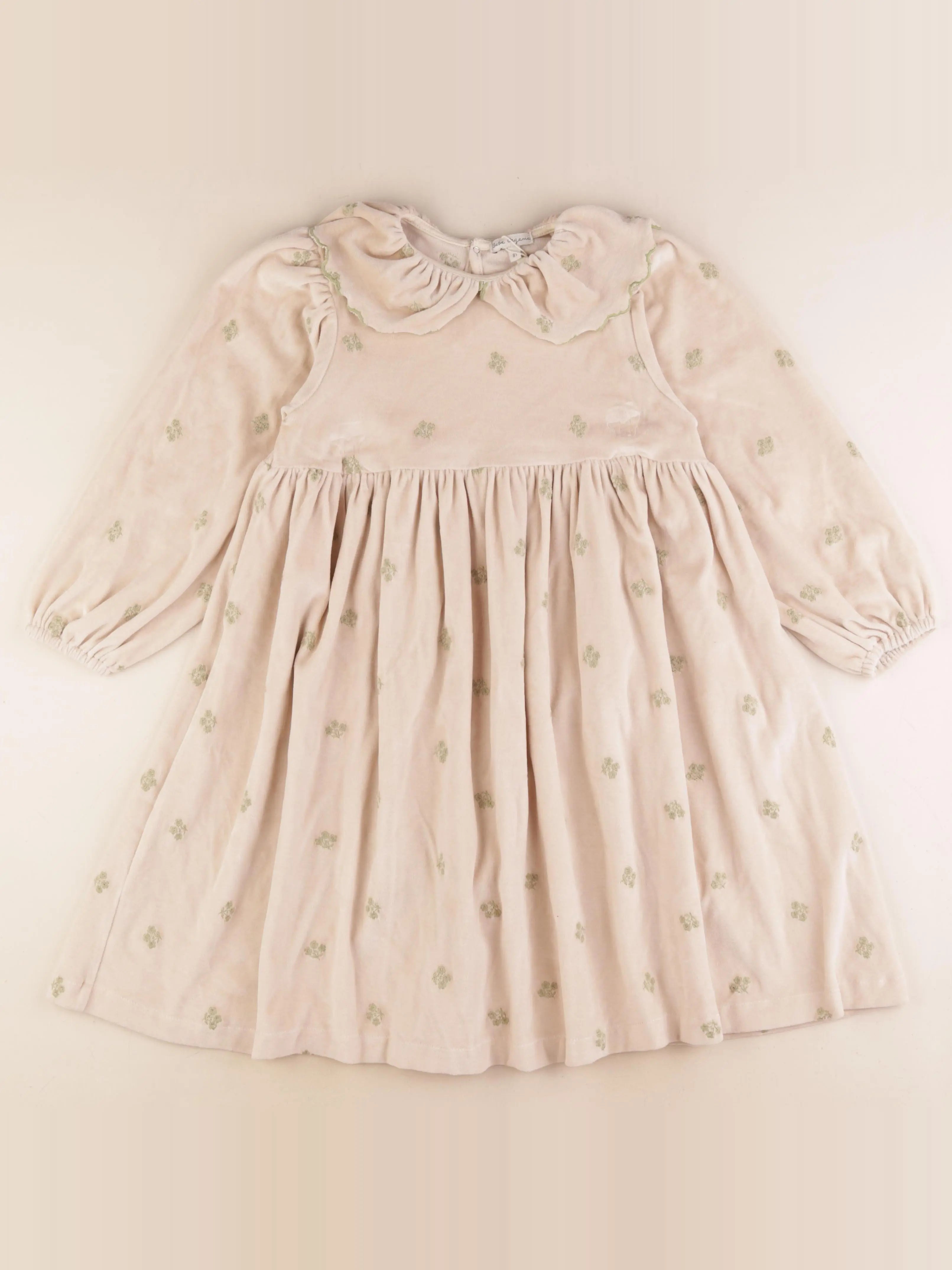 Bebe organic - robe beige - 8 ans