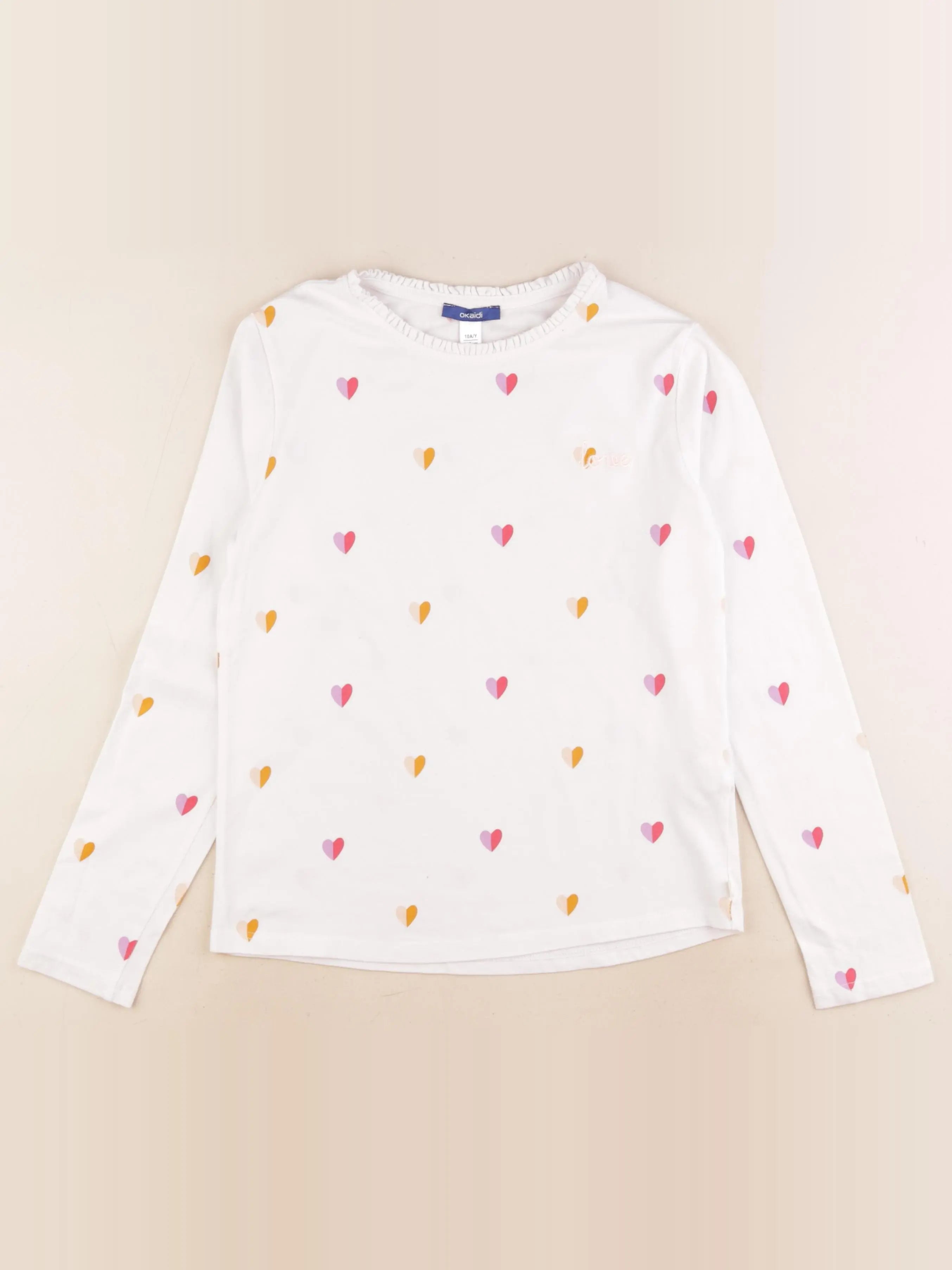 Okaidi - tee-shirt blanc - 10 ans