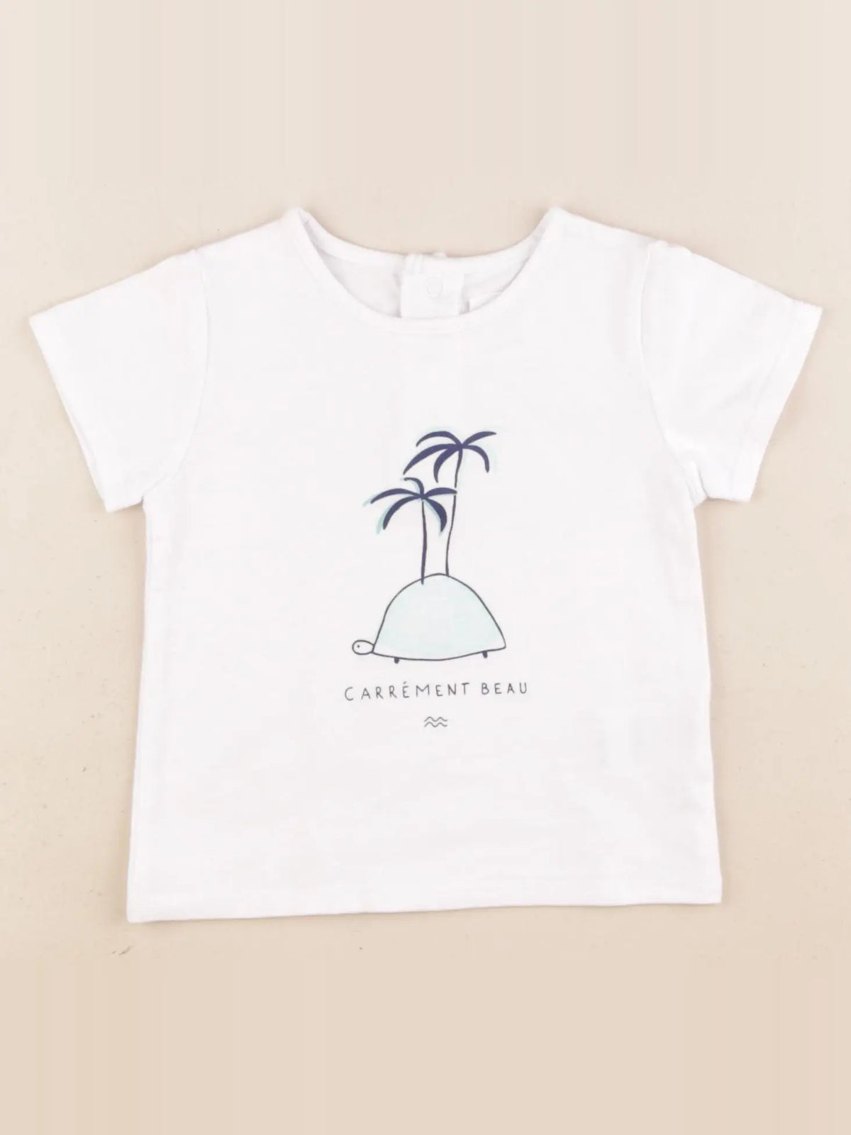 Carrément Beau - tee-shirt blanc - 12 mois