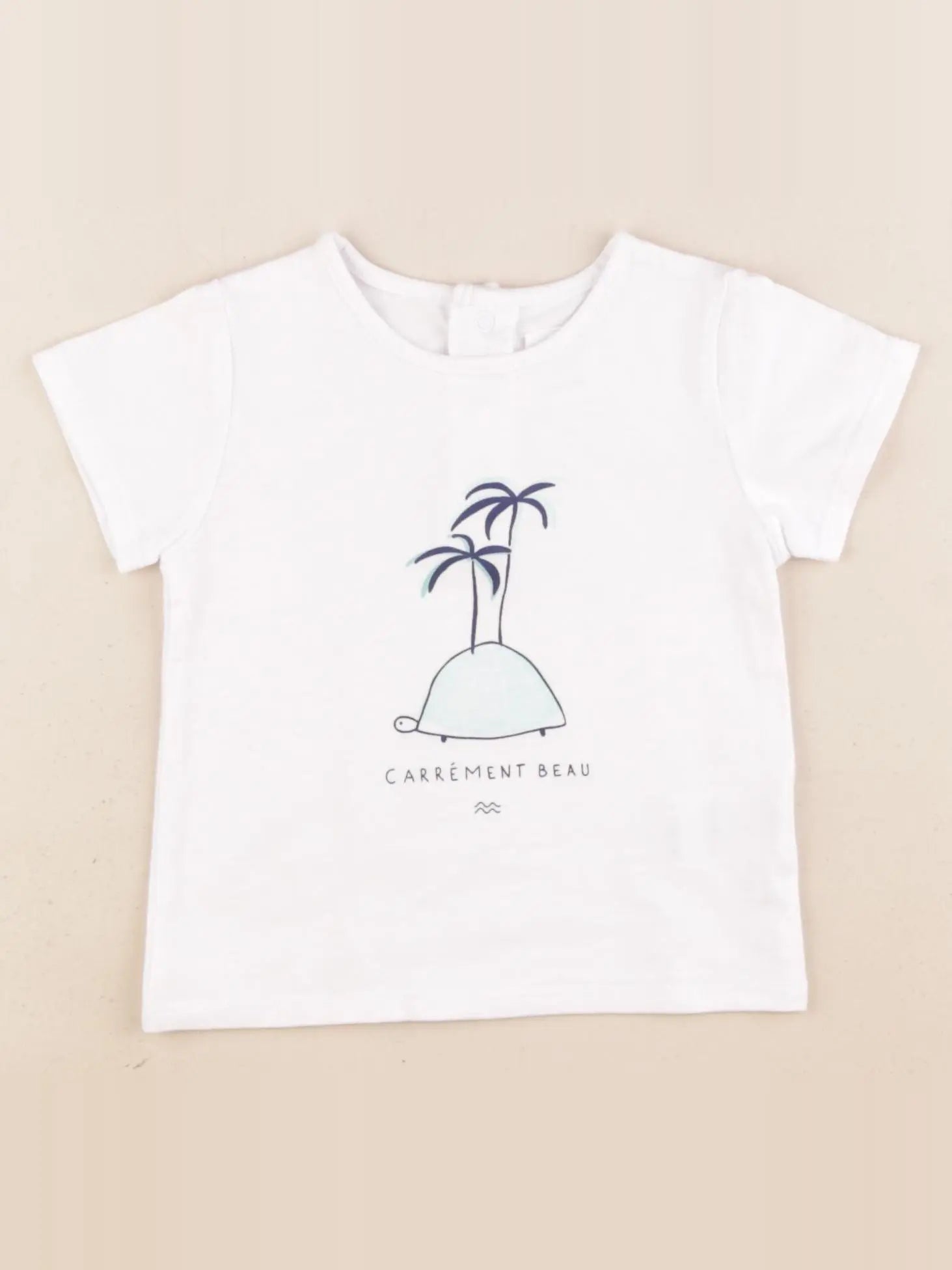 Carrément Beau - tee-shirt blanc - 12 mois