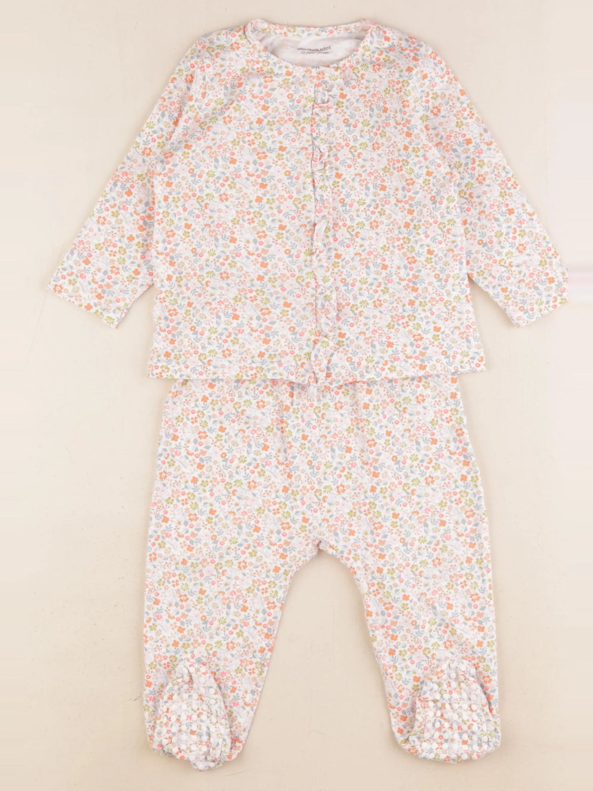 Vertbaudet - pyjama coton multicolore - 12 mois
