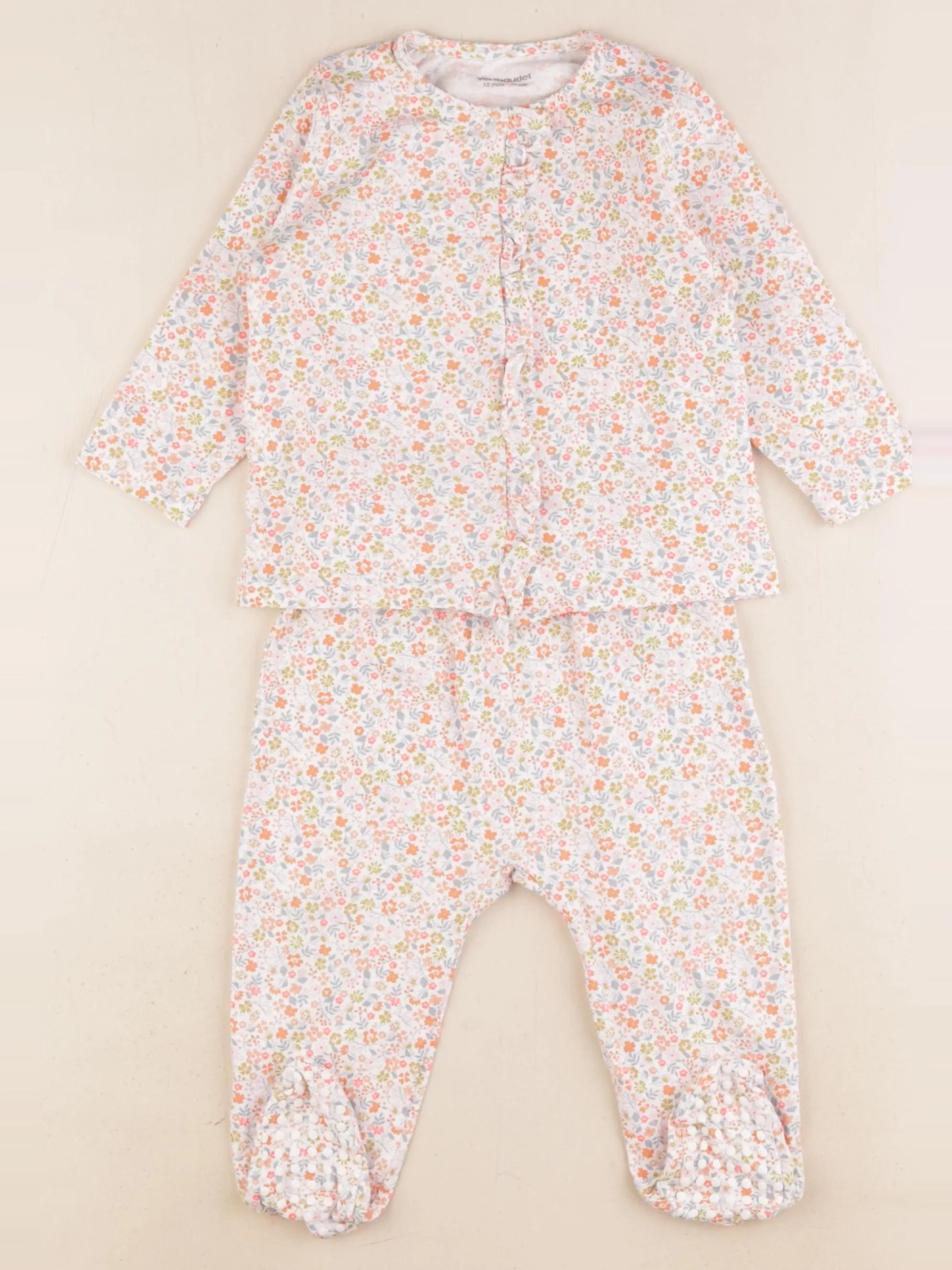 Vertbaudet - pyjama coton multicolore - 12 mois