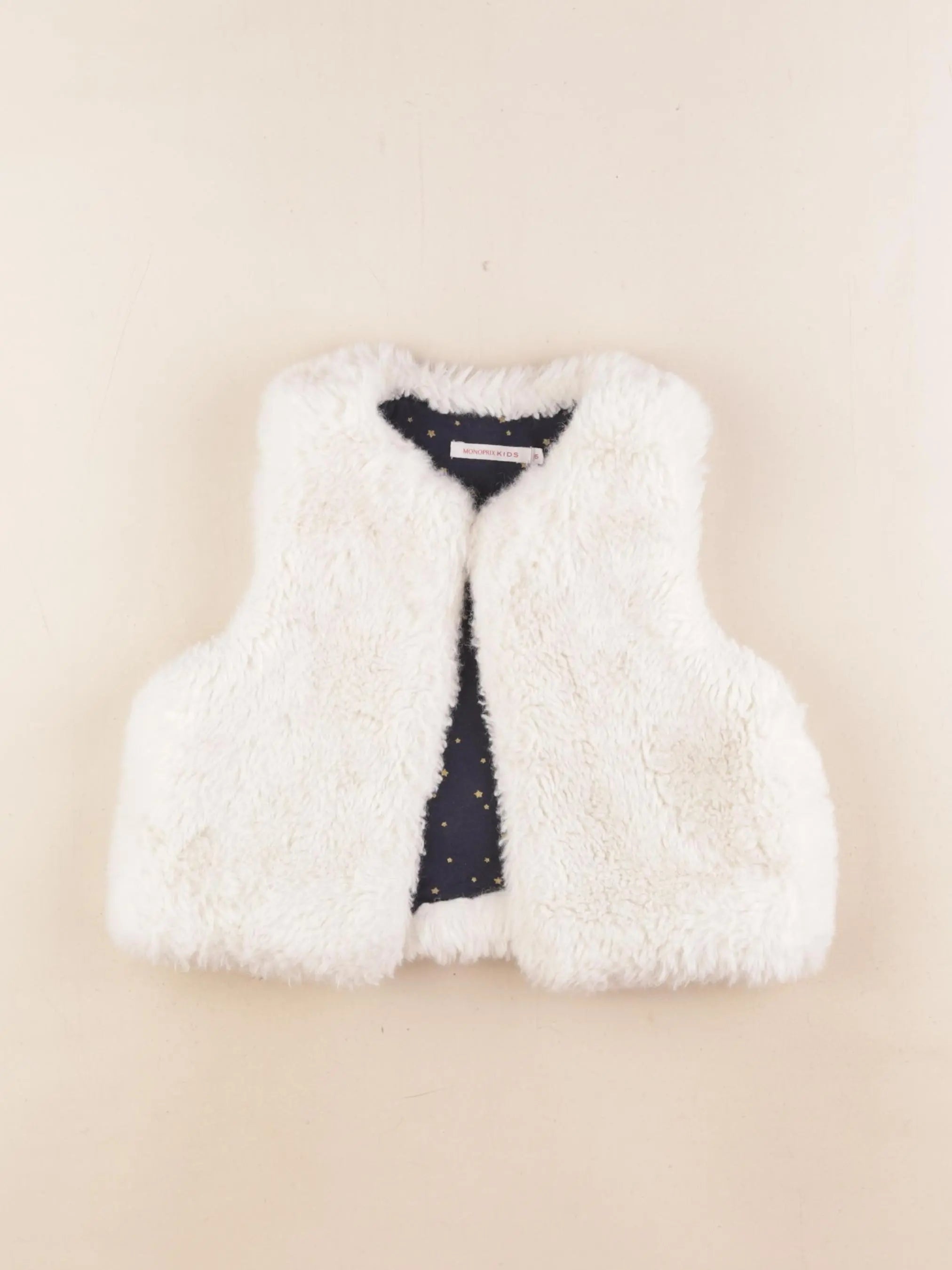 Monoprix - gilet blanc - 5 ans