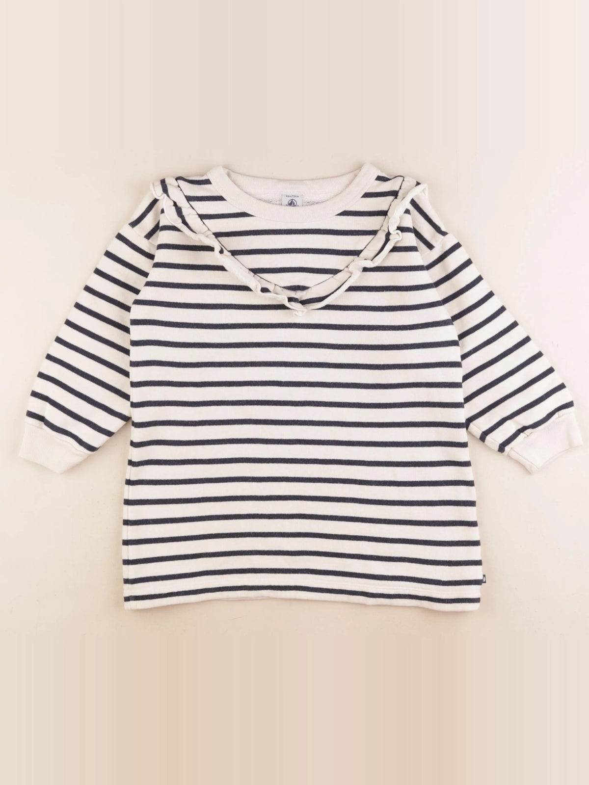 Petit Bateau - robe blanc, bleu - 6 ans