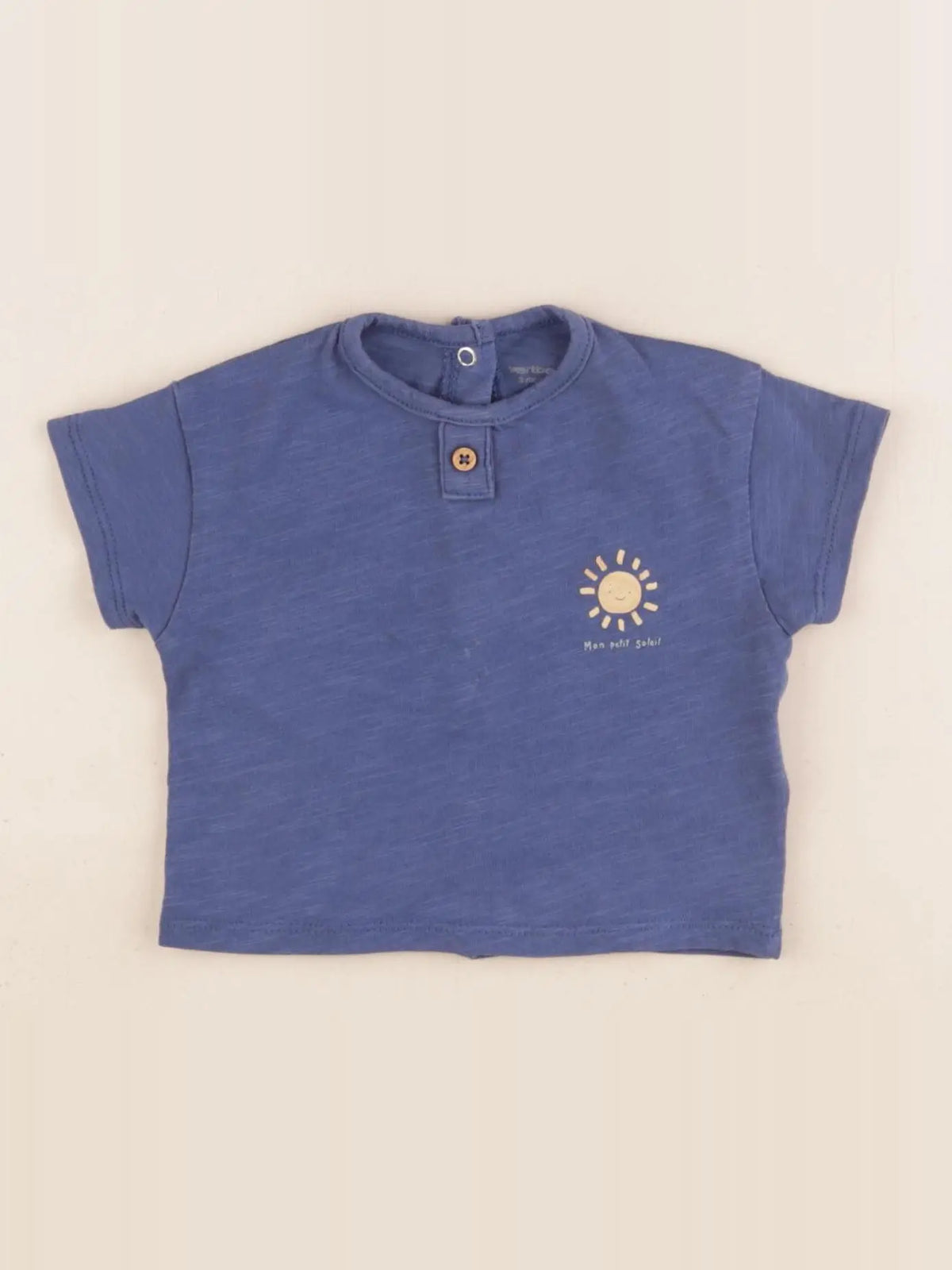 Vertbaudet - tee-shirt bleu - 3 mois