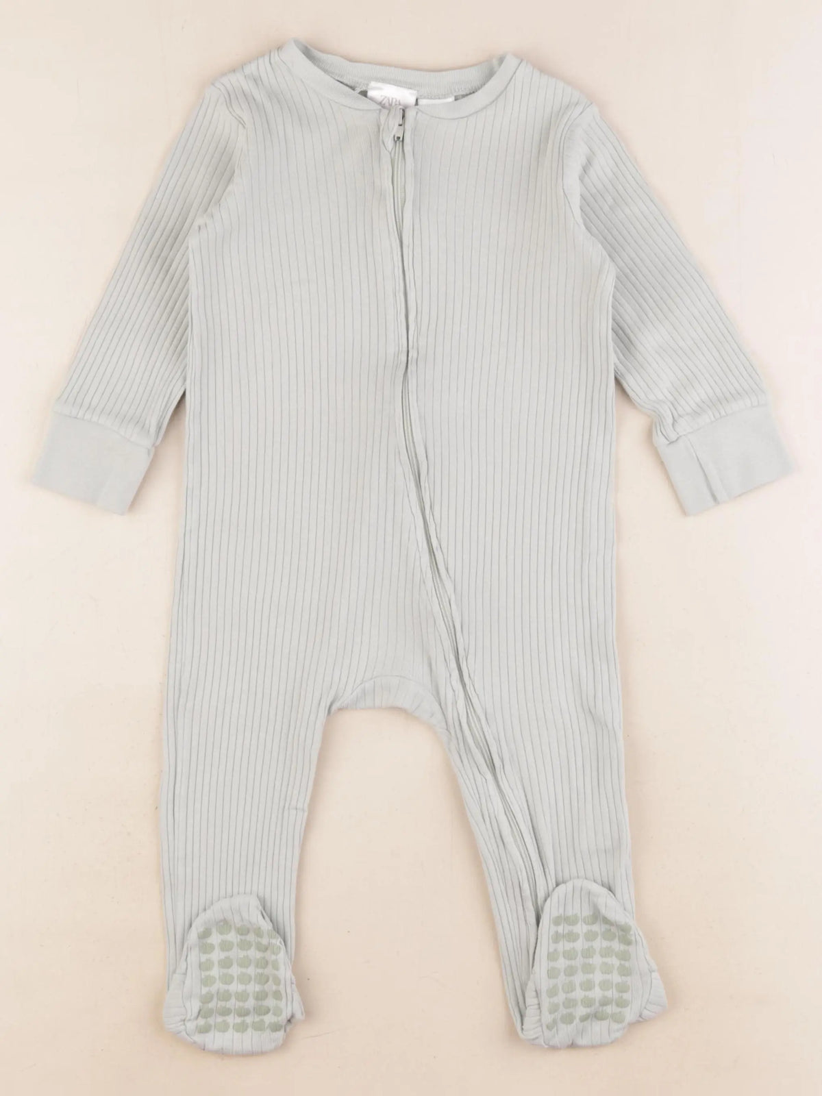 Zara - pyjama coton vert - 12/18 mois