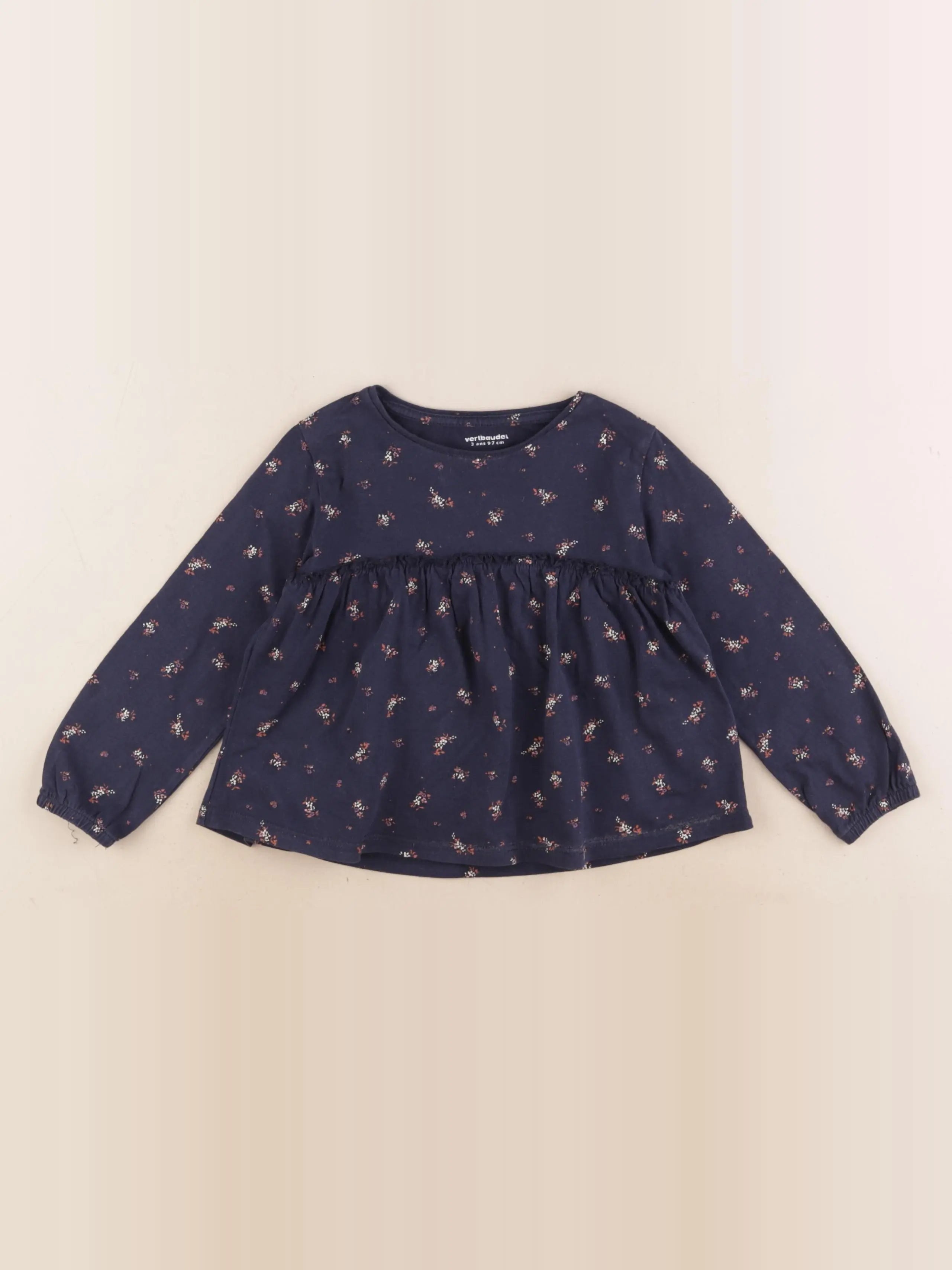 Vertbaudet - tee-shirt bleu - 3 ans