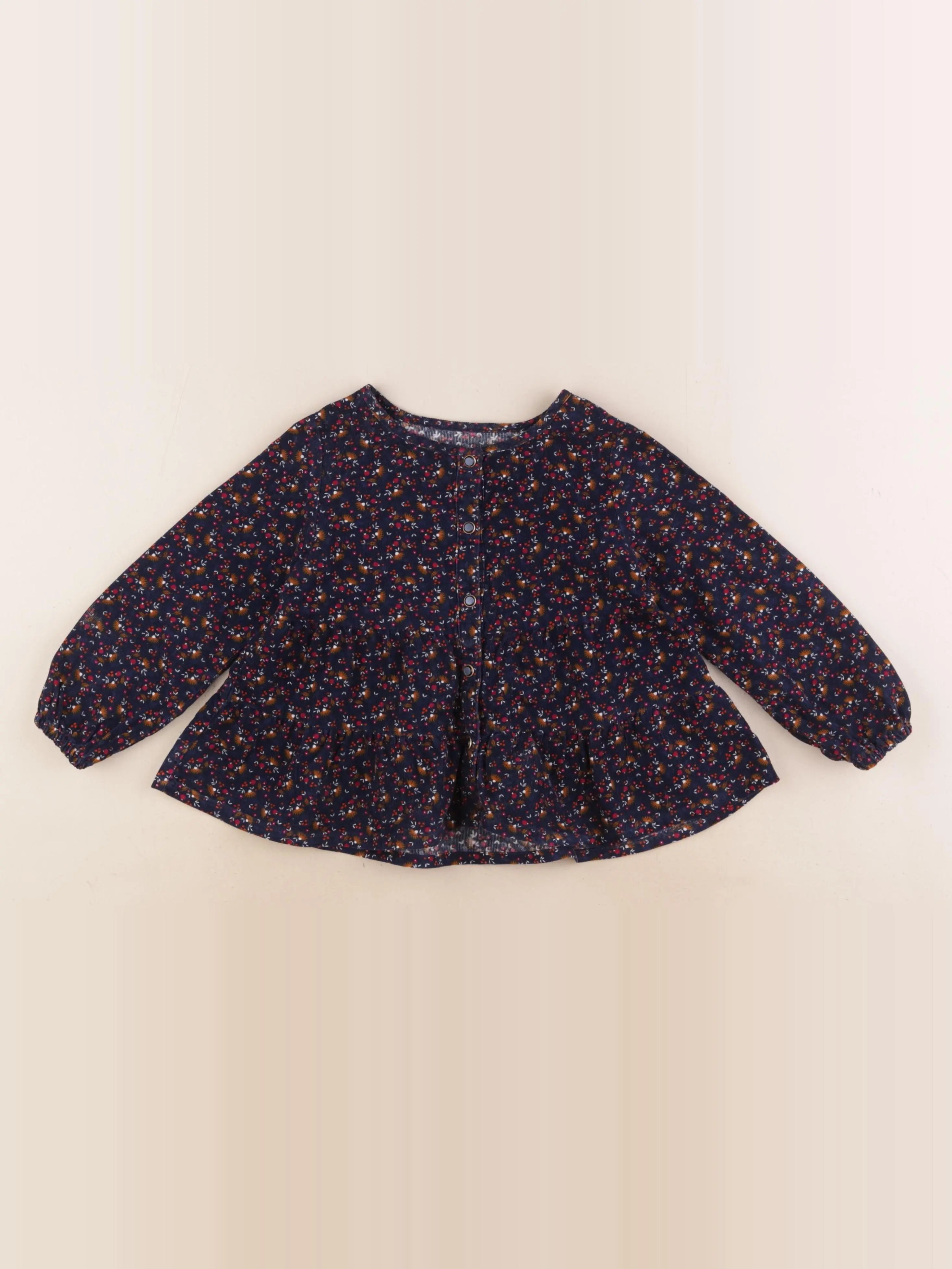 Okaidi - blouse bleu - 3 ans