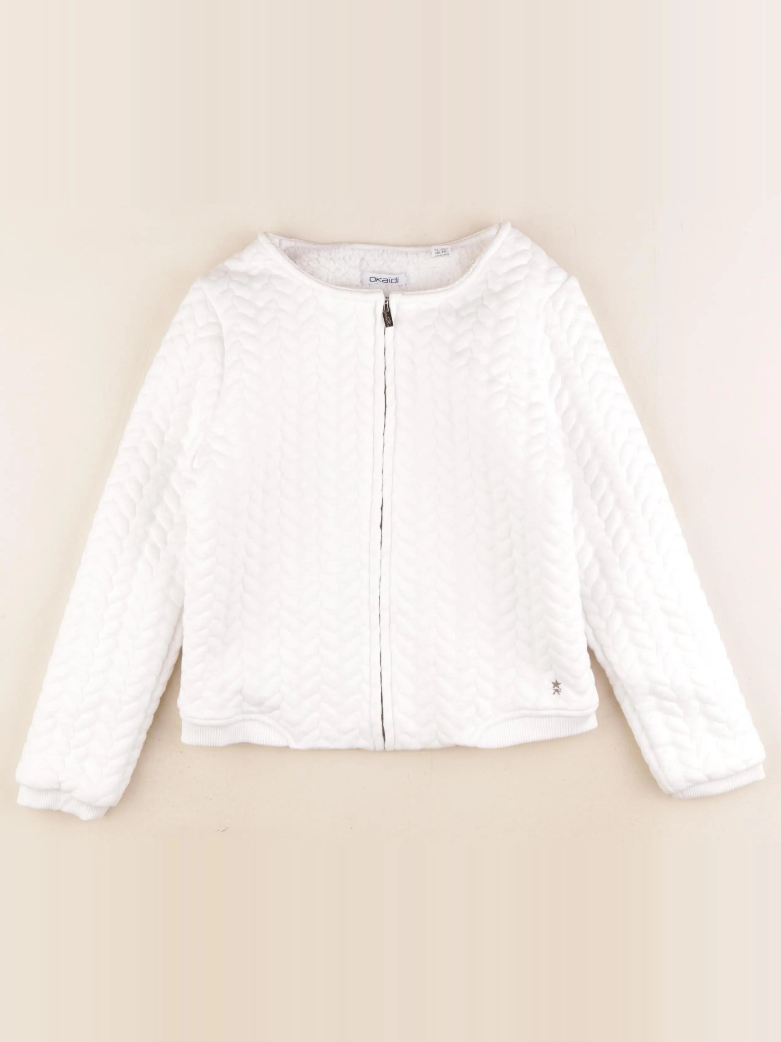 Okaidi - sweat blanc - 8 ans