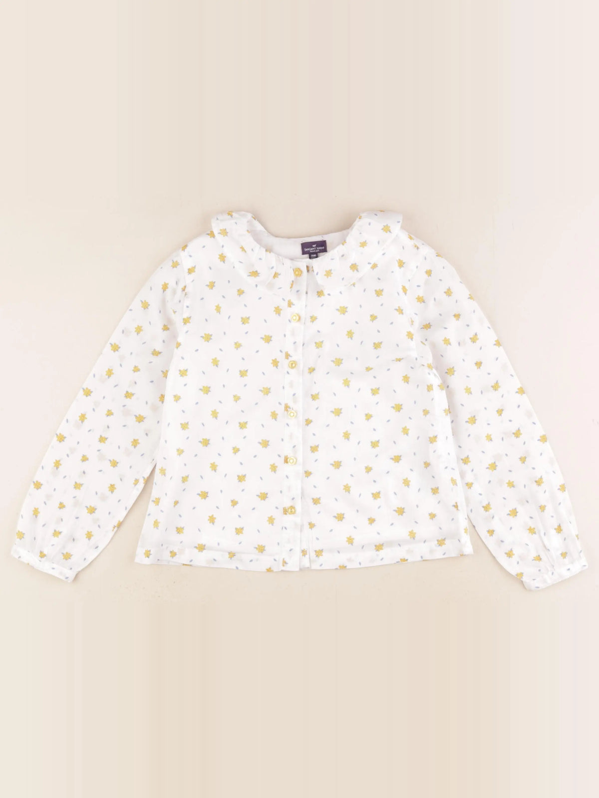 Sergent Major - blouse blanc, bleu, jaune - 7 ans