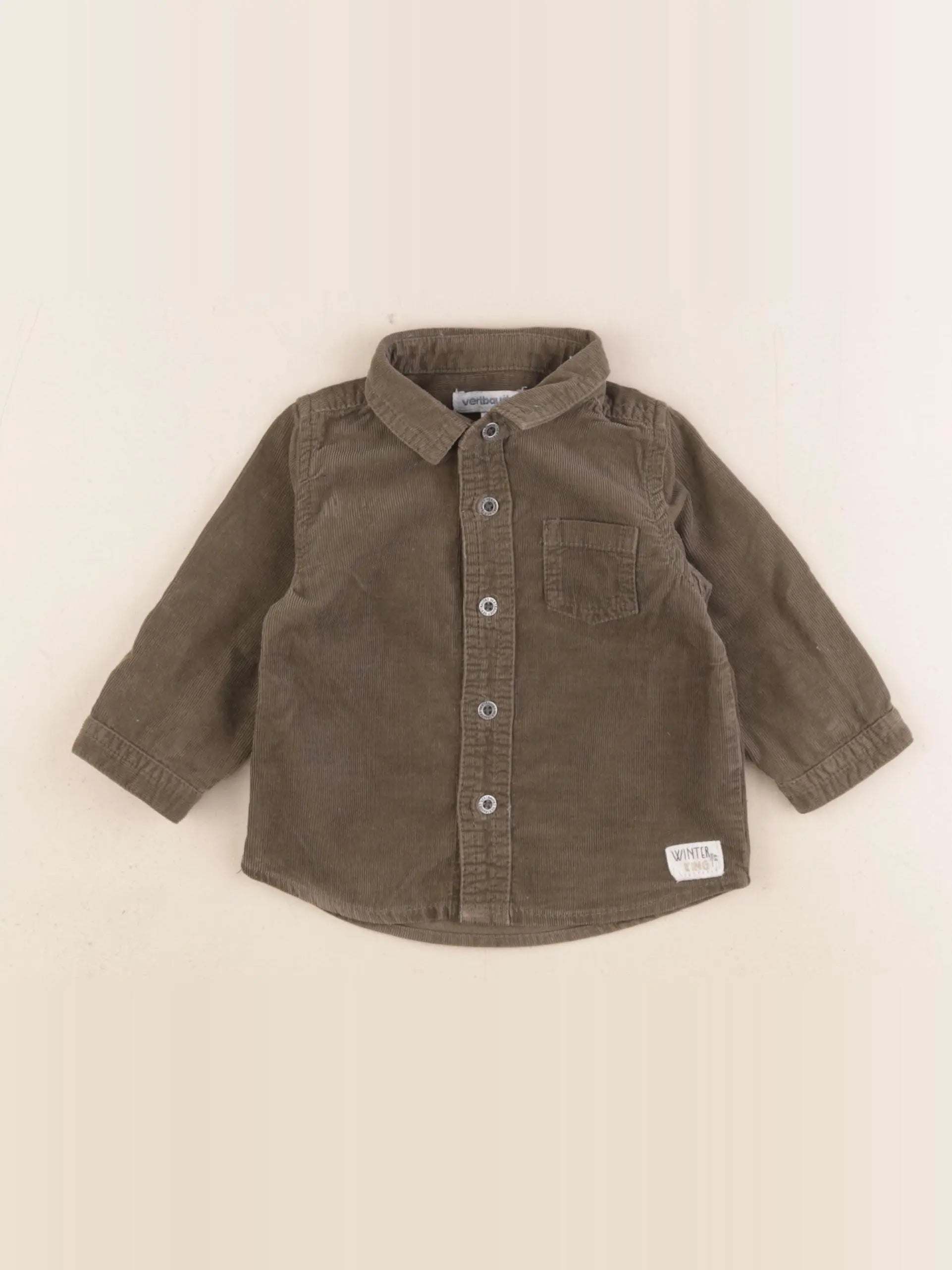 Vertbaudet - chemise vert - 6 mois
