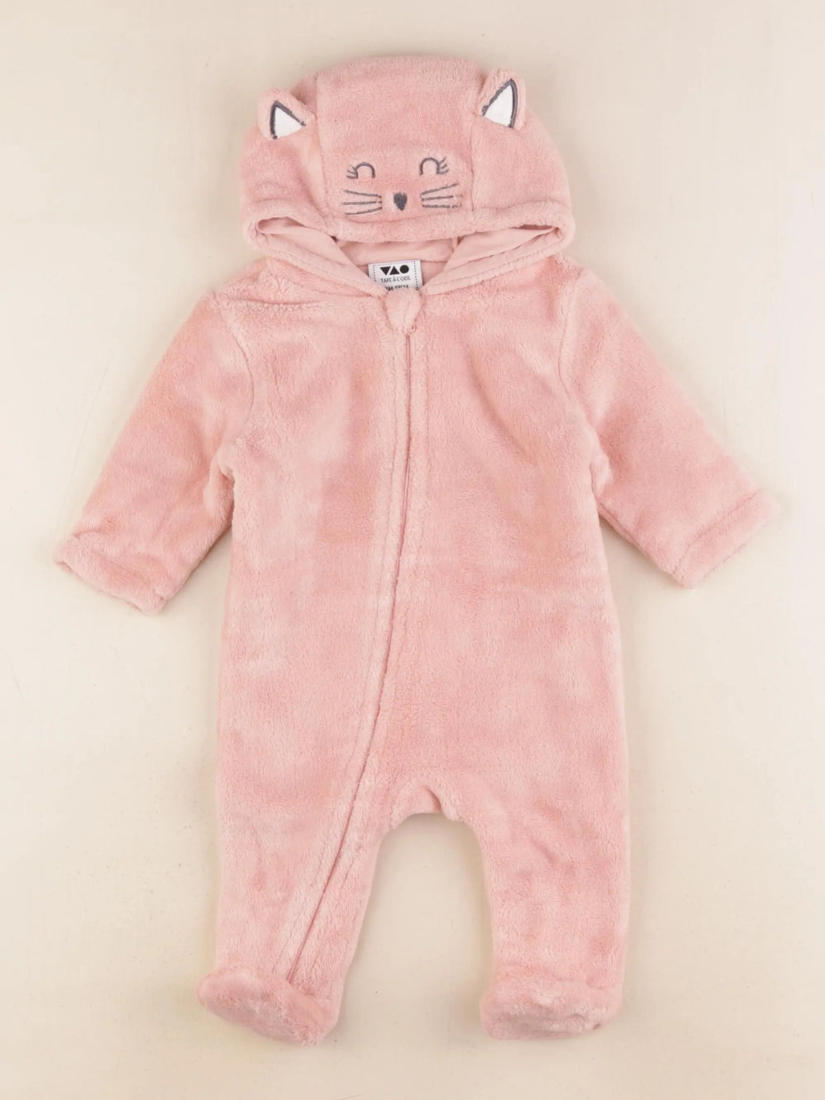 Tape à l'oeil - sur-pyjama rose - 3 mois