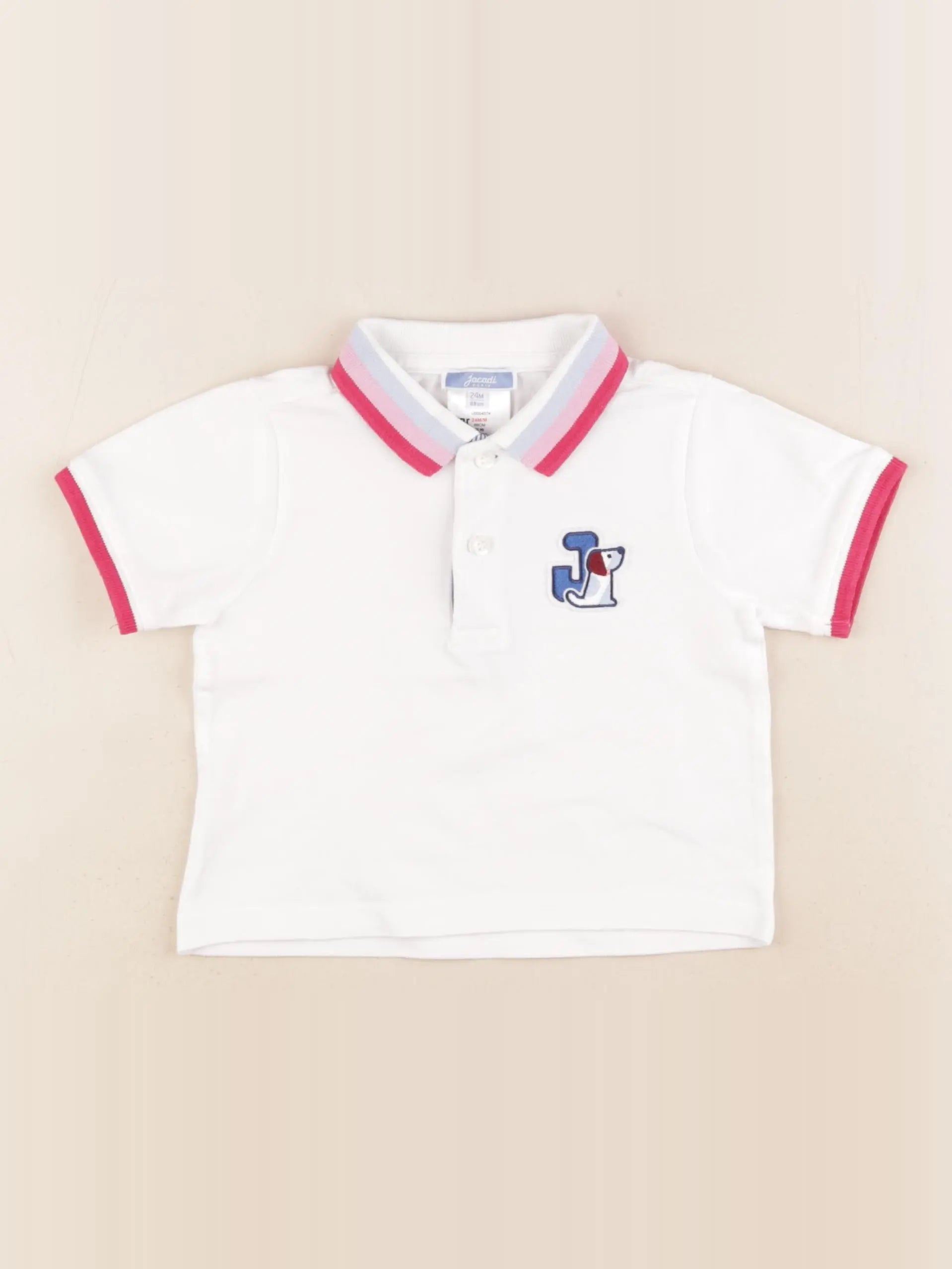 Jacadi - polo blanc - 24 mois