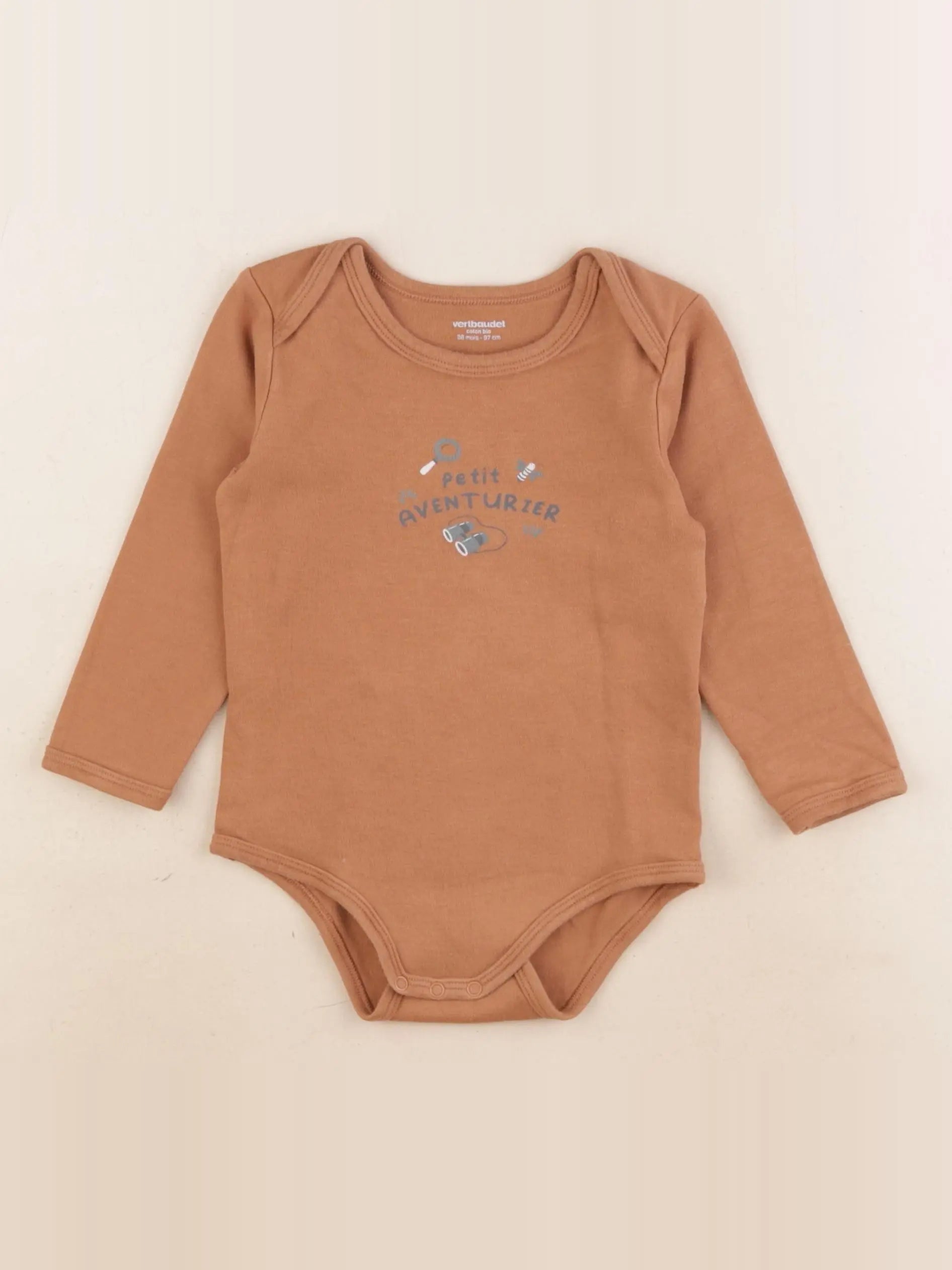 Vertbaudet - body marron - 36 mois