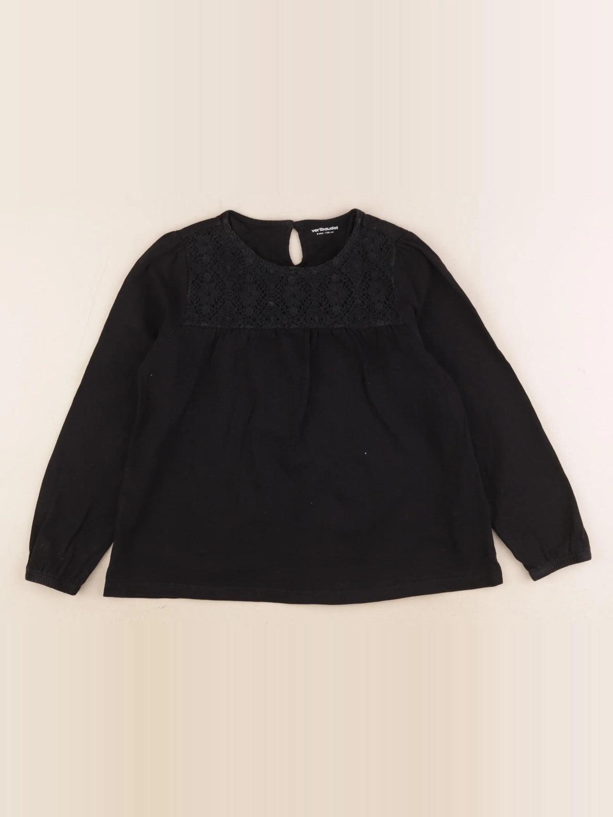 Vertbaudet - tee-shirt noir - 8 ans