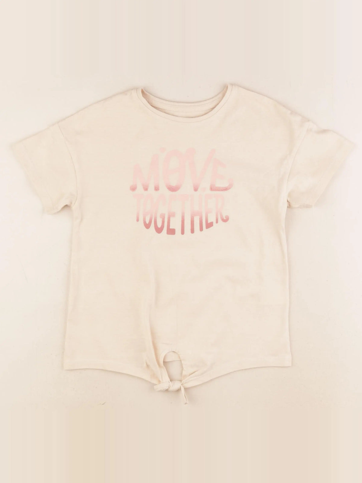 Vertbaudet - tee-shirt beige - 6 ans