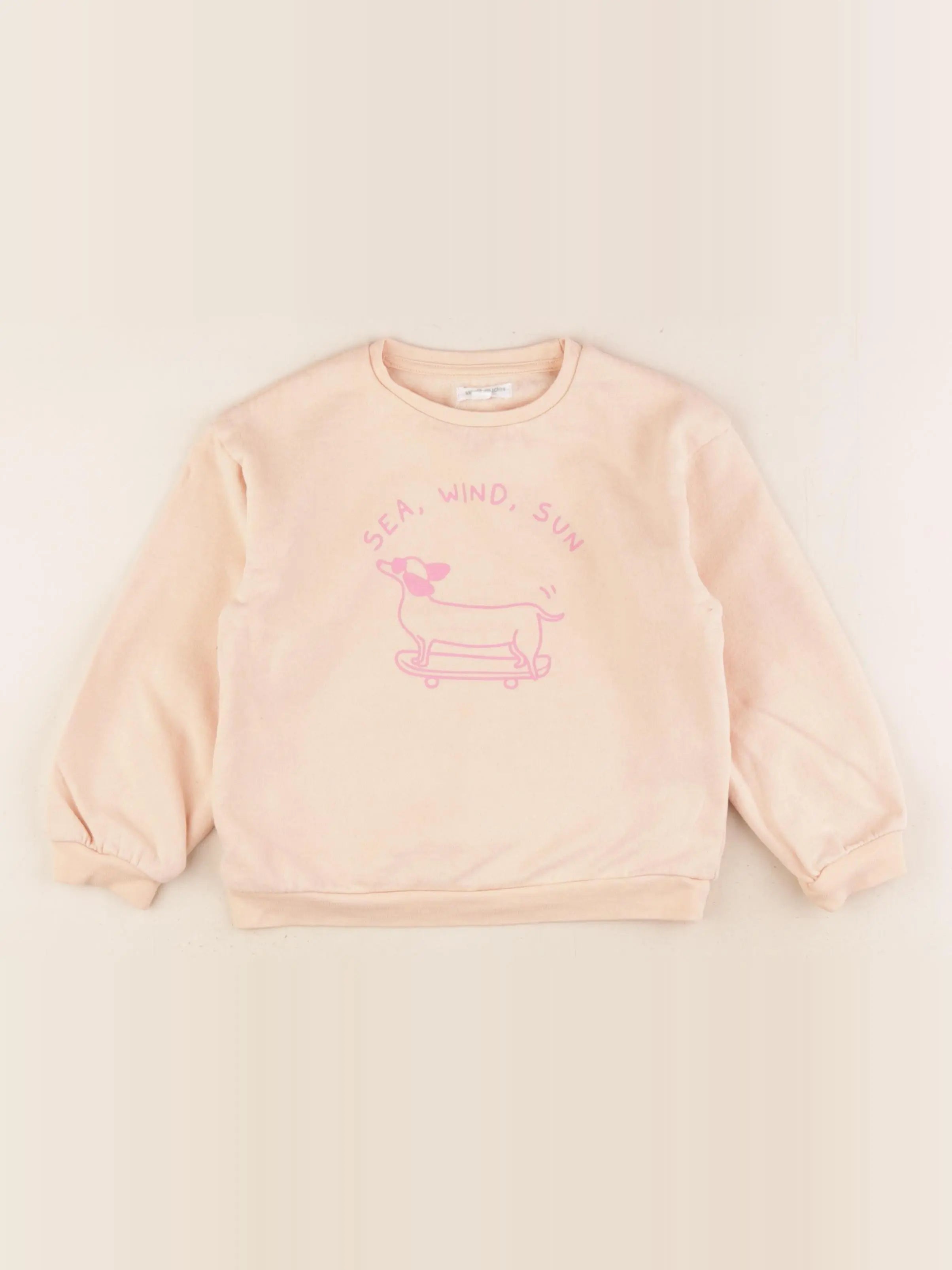 Vertbaudet - sweat rose - 6 ans