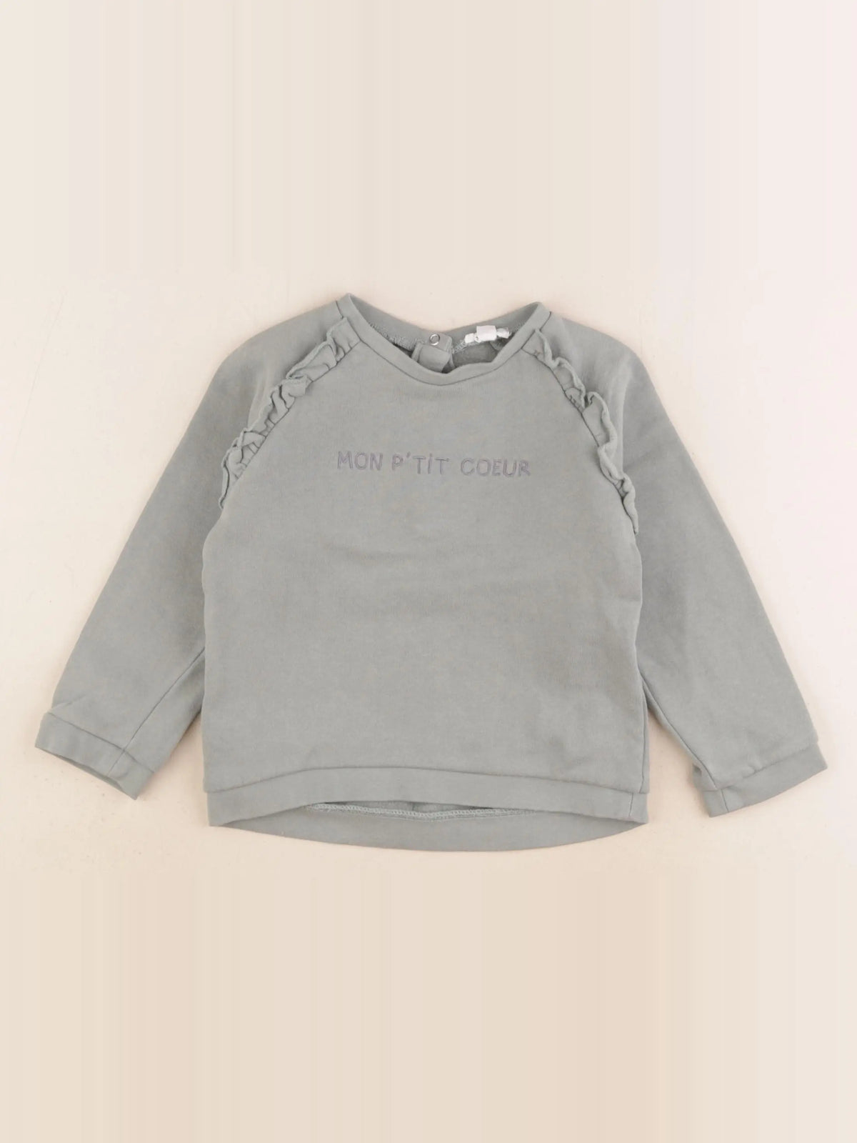 Vertbaudet - sweat vert - 36 mois