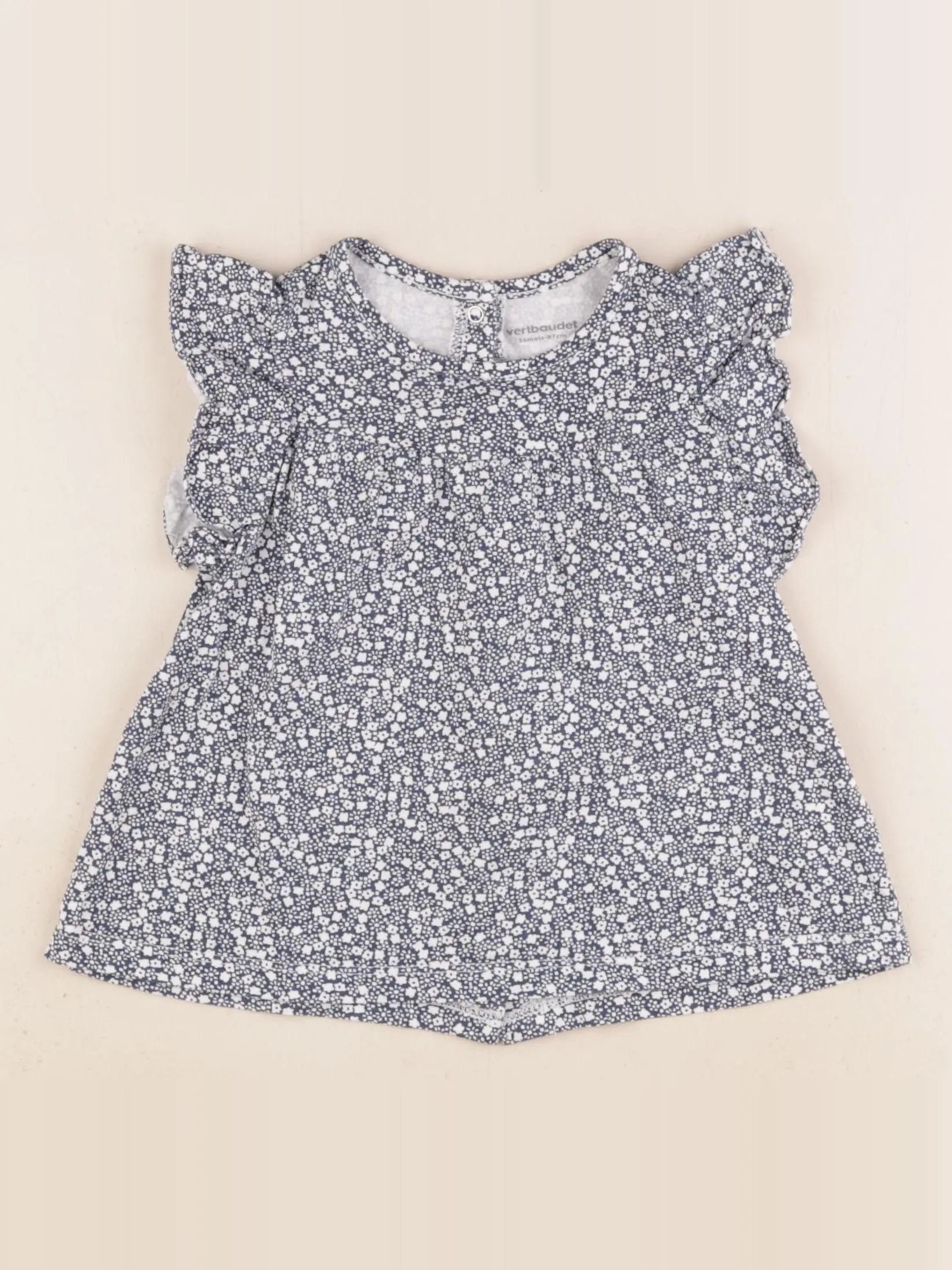 Vertbaudet - tee-shirt bleu, blanc - 36 mois