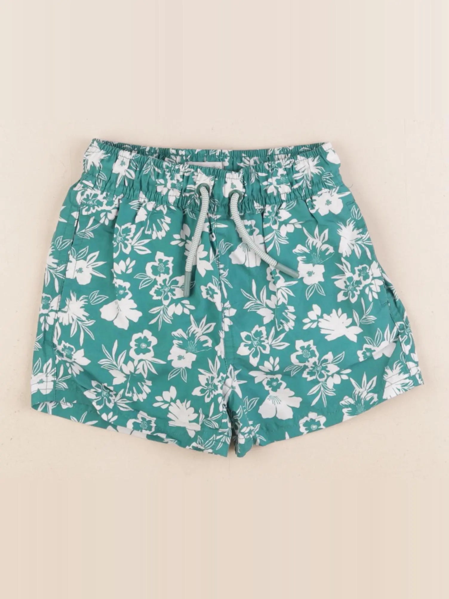 Vertbaudet - maillot de bain vert, blanc - 3 ans