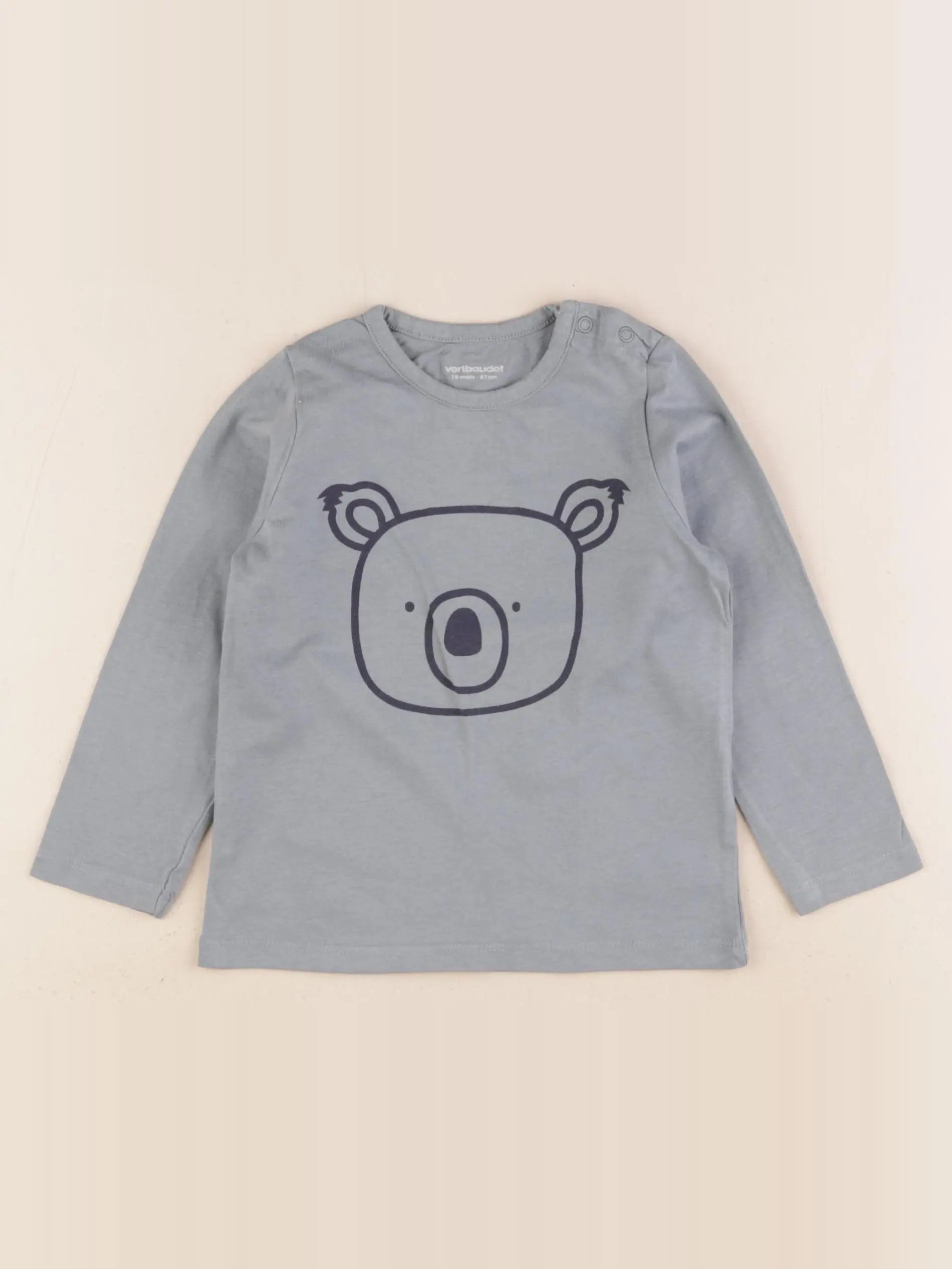 Vertbaudet - tee-shirt bleu - 18 mois