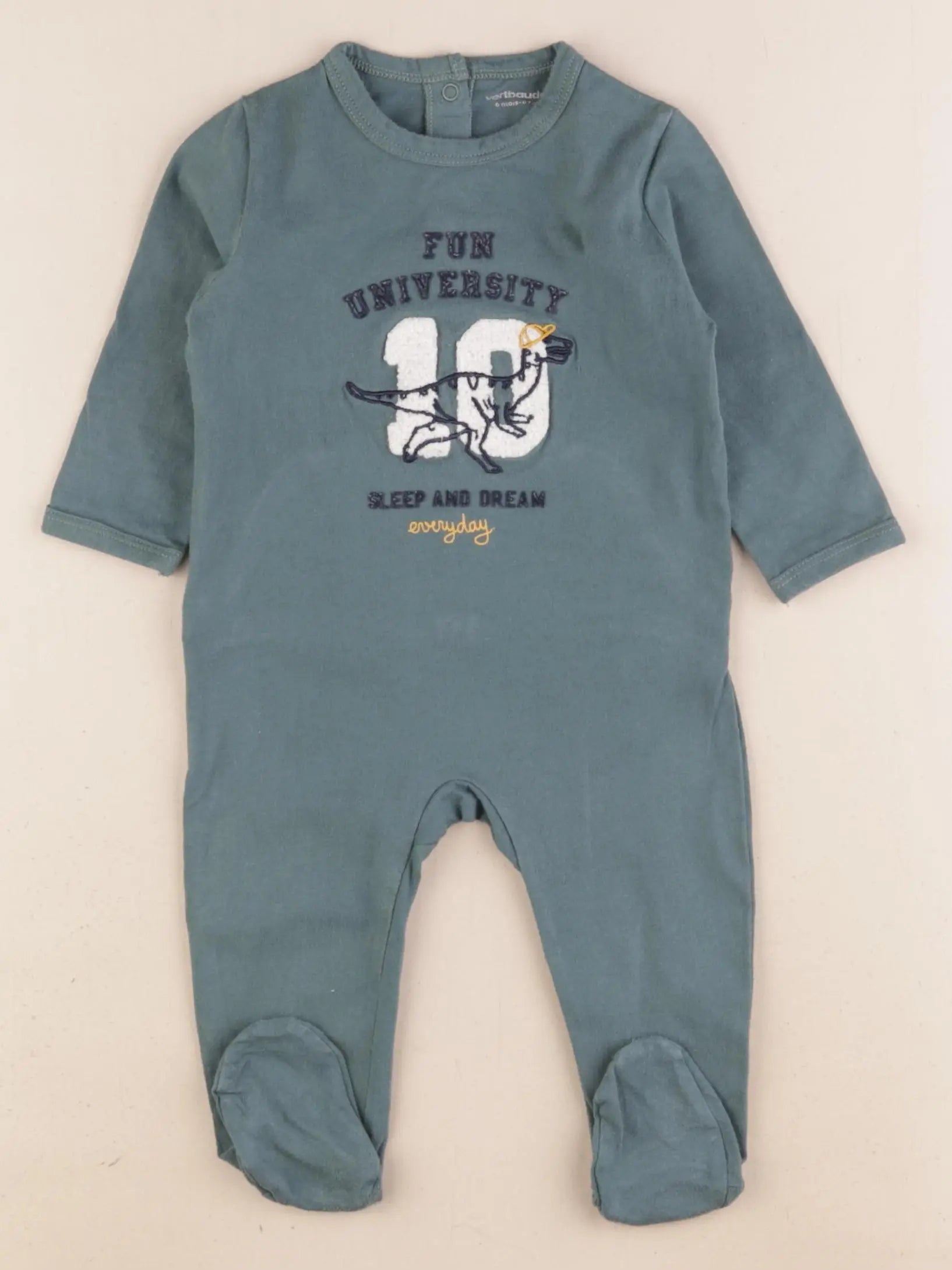 Vertbaudet - pyjama coton bleu - 6 mois
