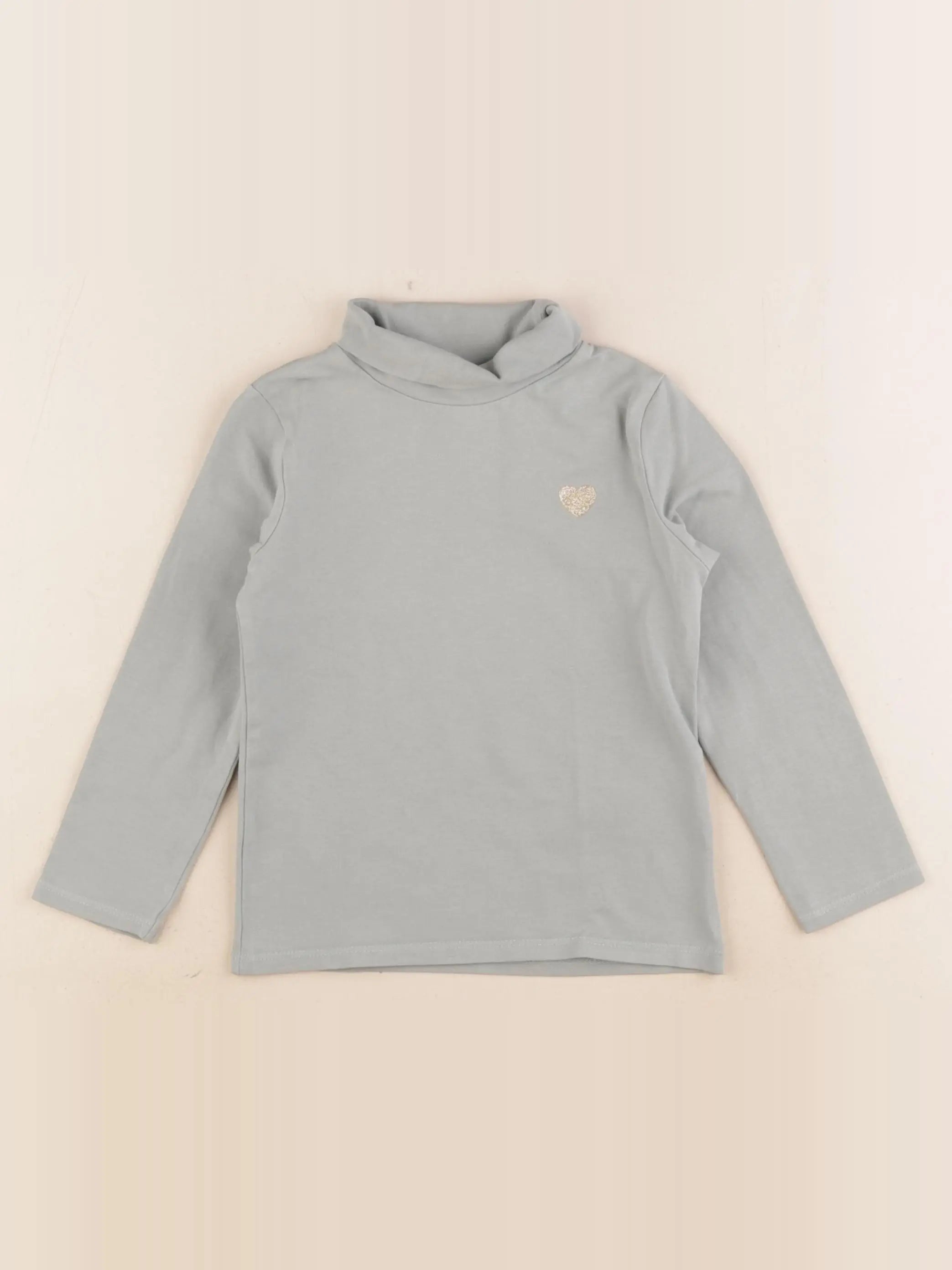 Vertbaudet - sous-pull bleu, or - 3 ans