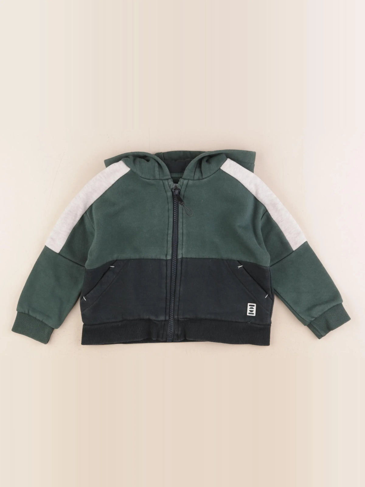 Vertbaudet - sweat bleu, vert - 2 ans