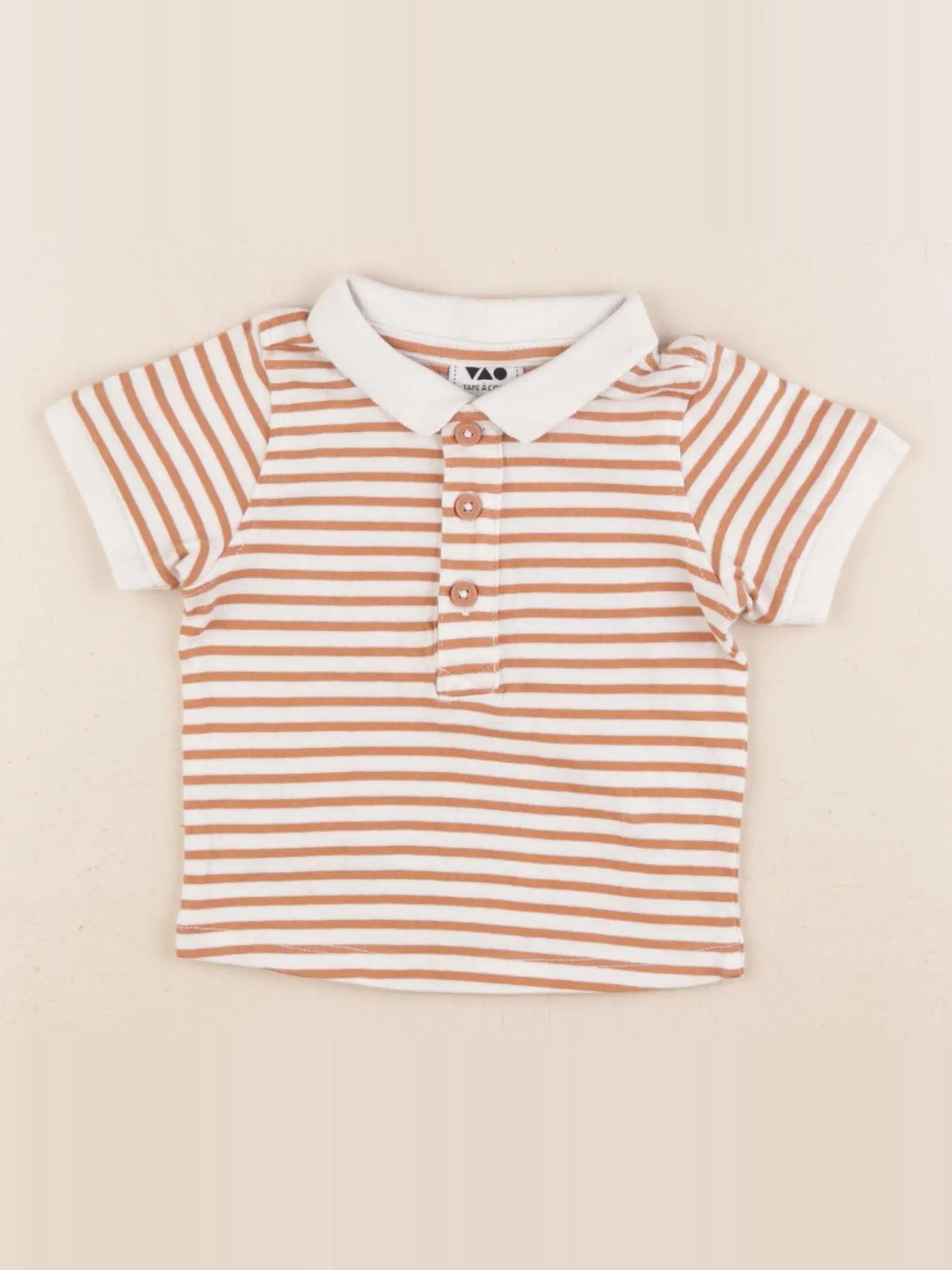 Tape à l'oeil - polo beige, marron - 3 mois