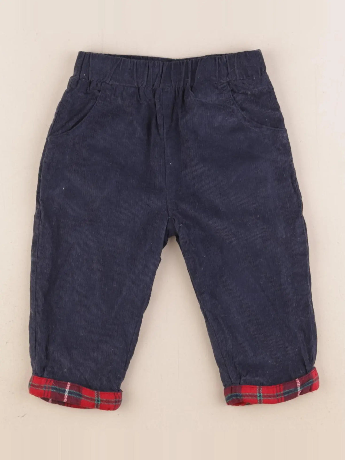 Boutchou - pantalon doublé bleu - 9 mois