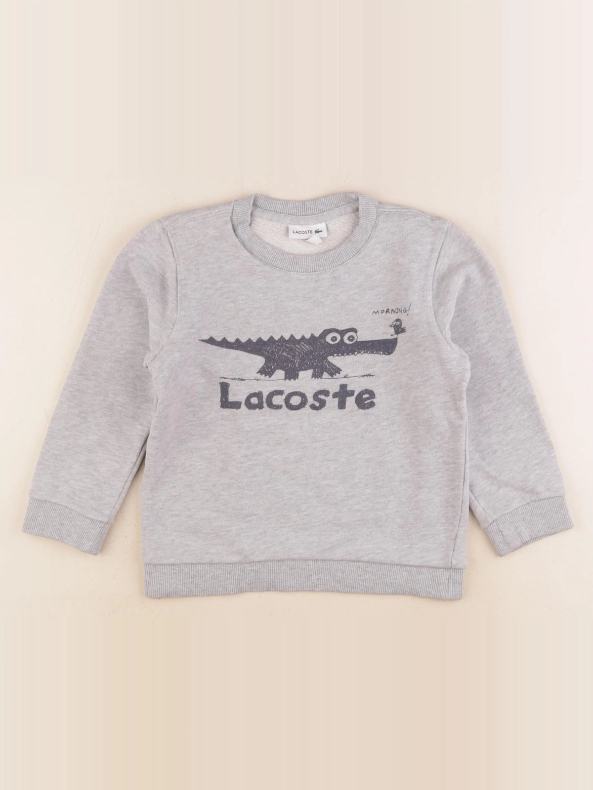Lacoste - sweat gris - 6 ans