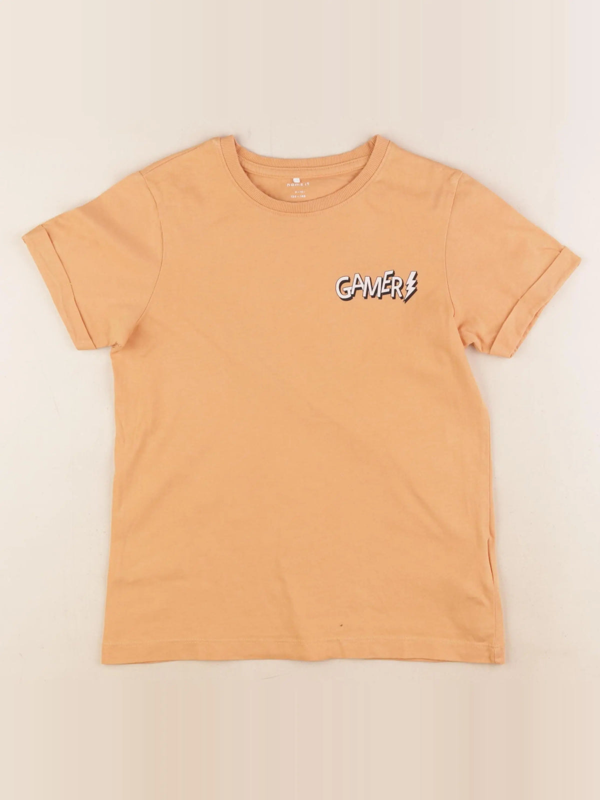 Name it - tee-shirt imprimé au dos orange - 9/10 ans