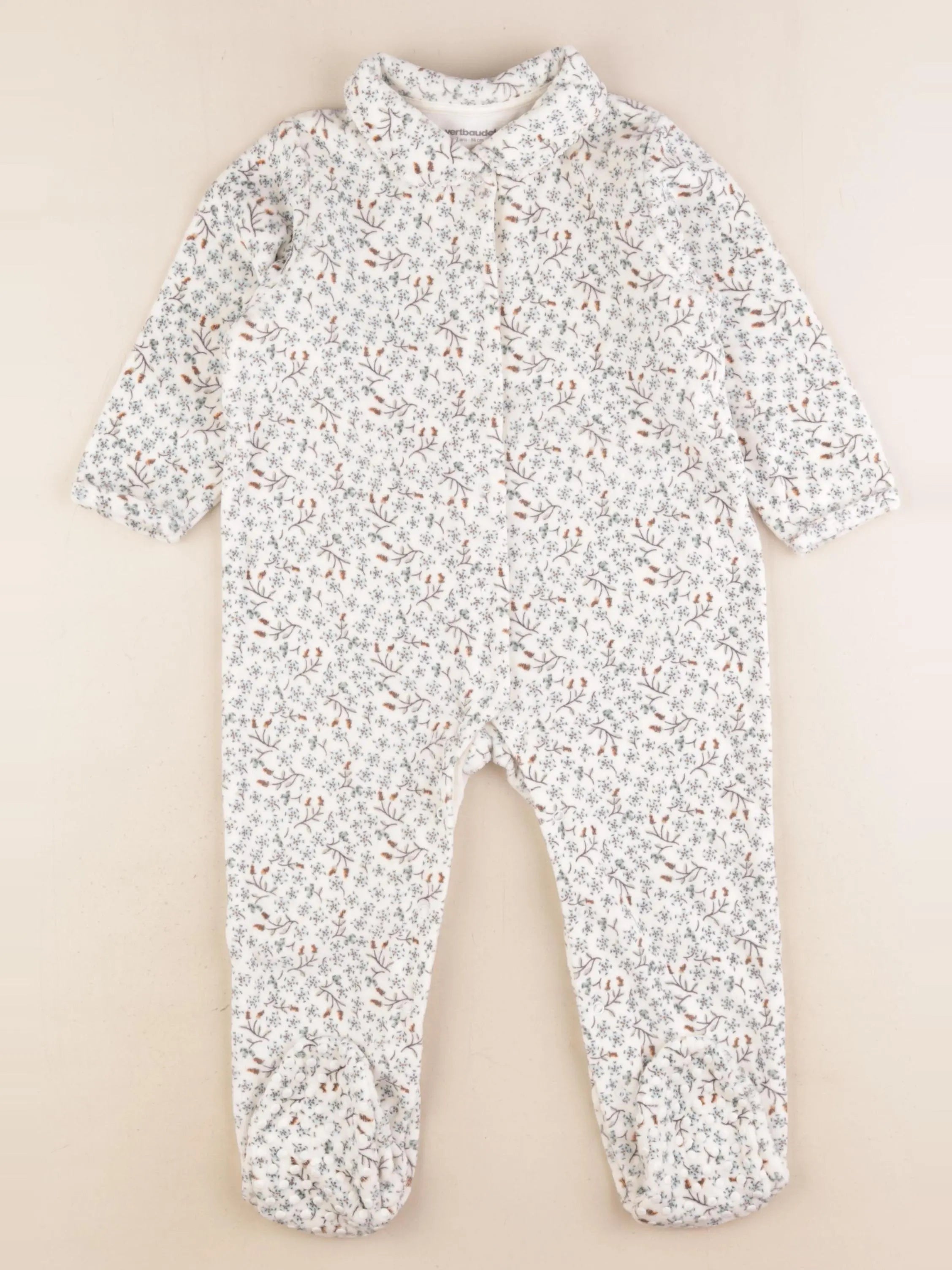 Vertbaudet - pyjama velours multicolore - 2 ans