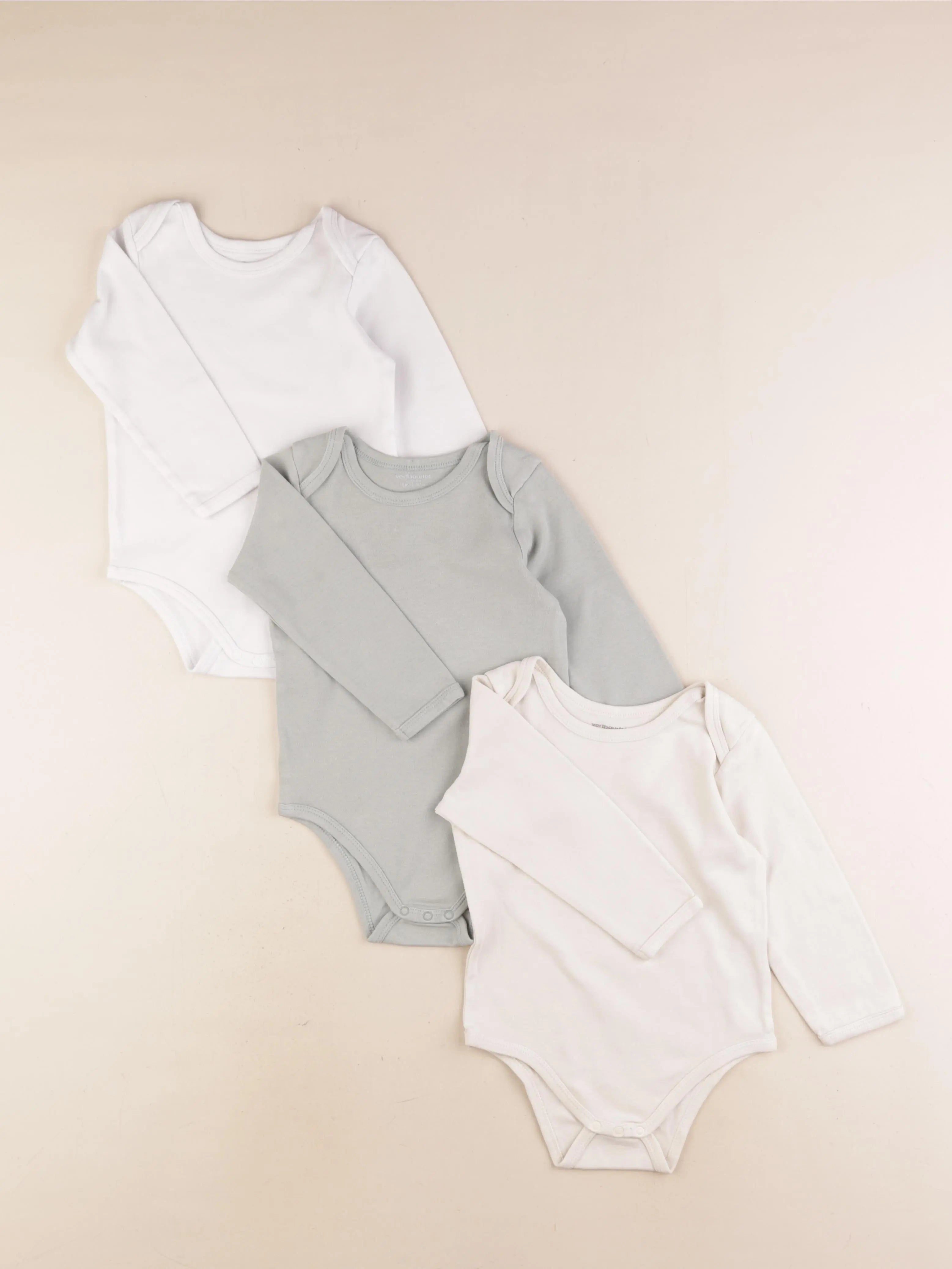 Vertbaudet - lot de 3 bodies en coton multicolore - 36 mois