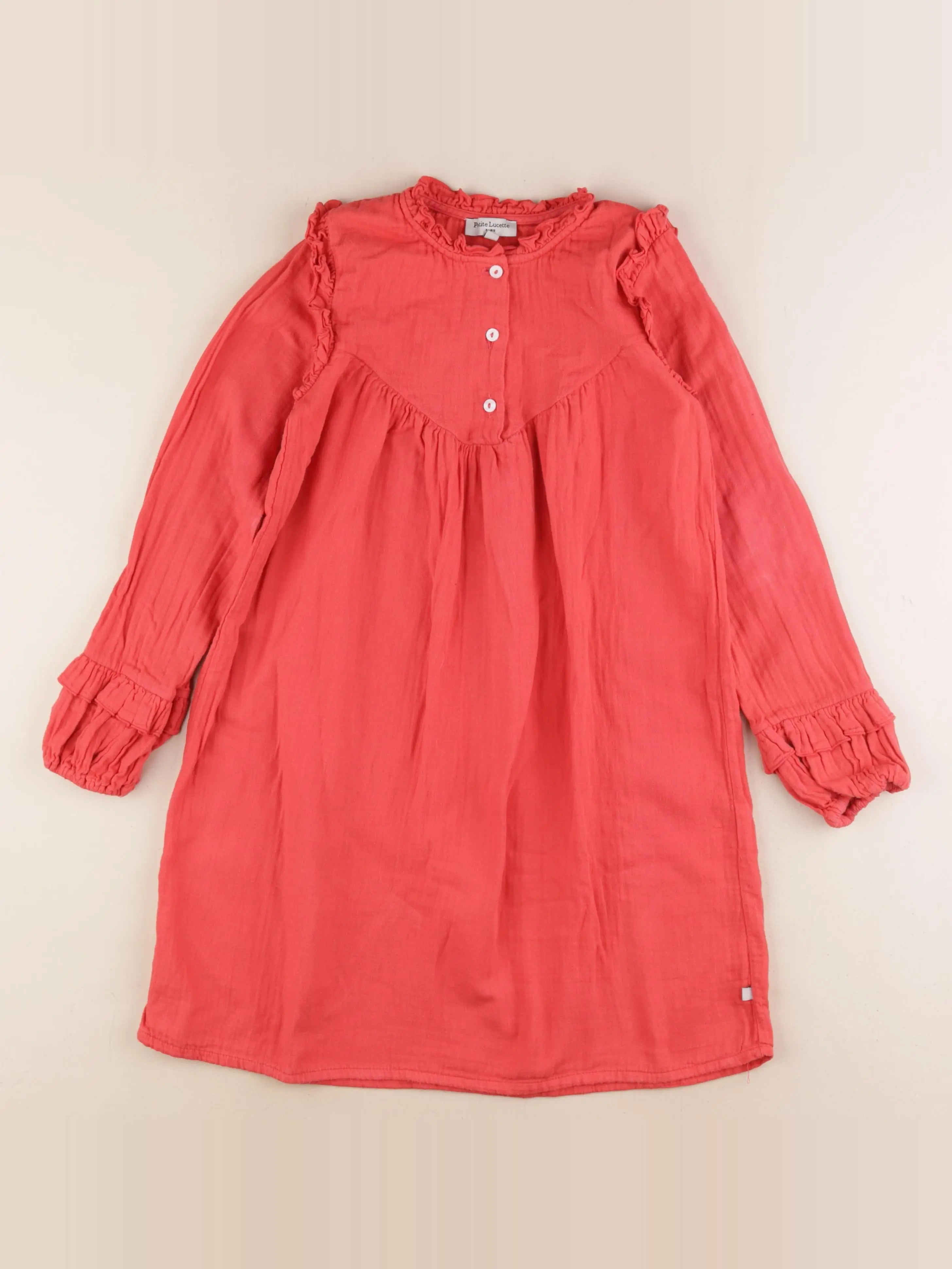 Petite Lucette - robe rose - 8 ans