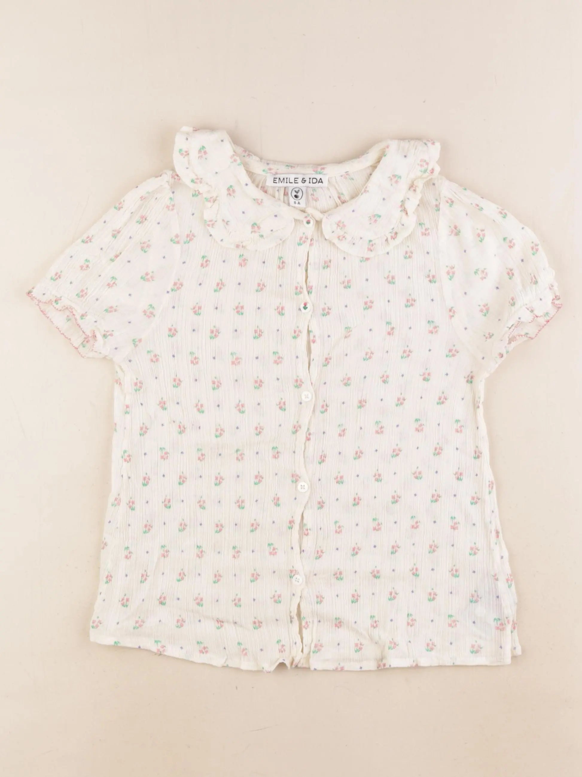 Emile et Ida - blouse beige - 8 ans