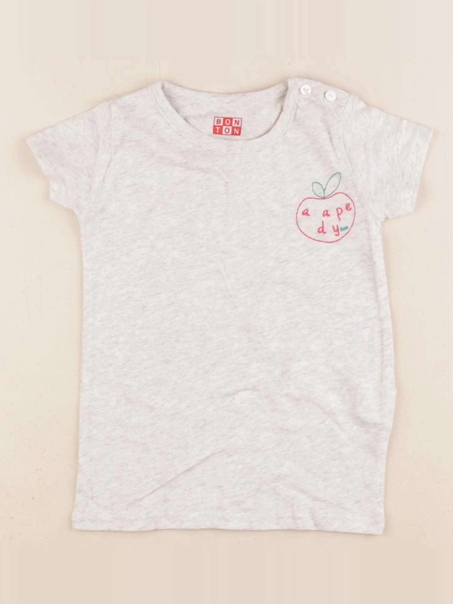 Bonton - tee-shirt gris - 2 ans