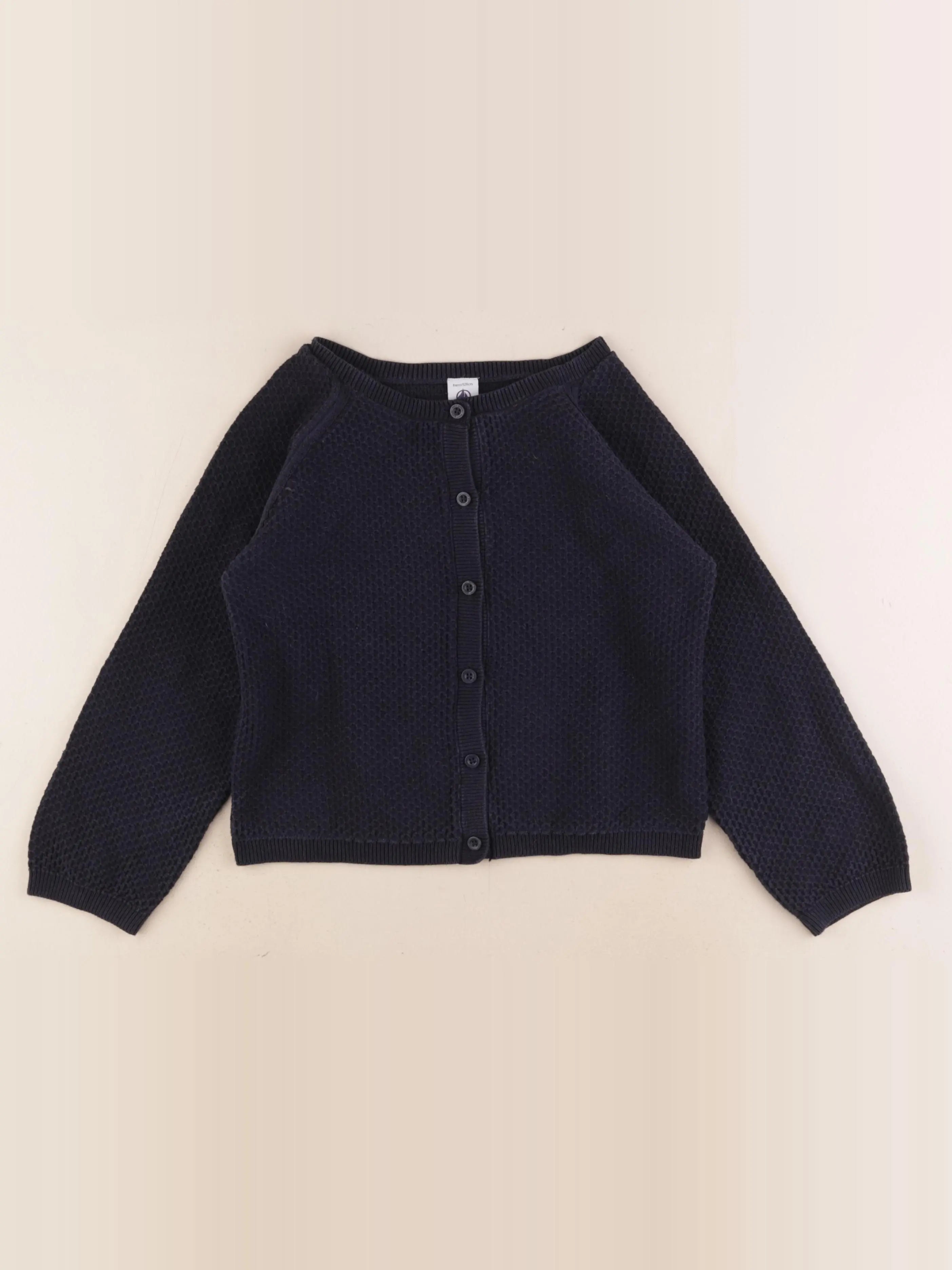 Petit Bateau - gilet bleu - 8 ans