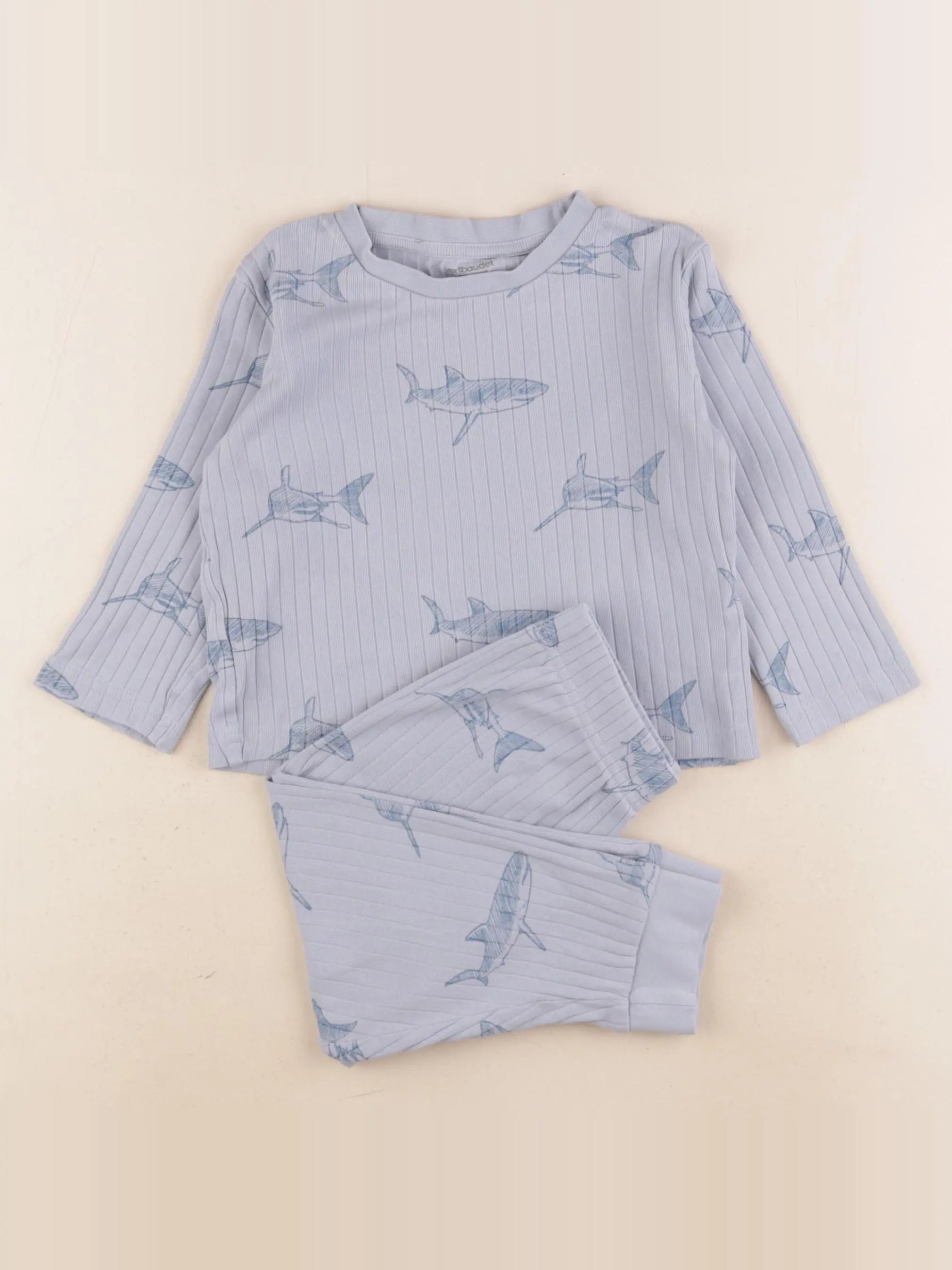 Vertbaudet - pyjama coton bleu - 3 ans