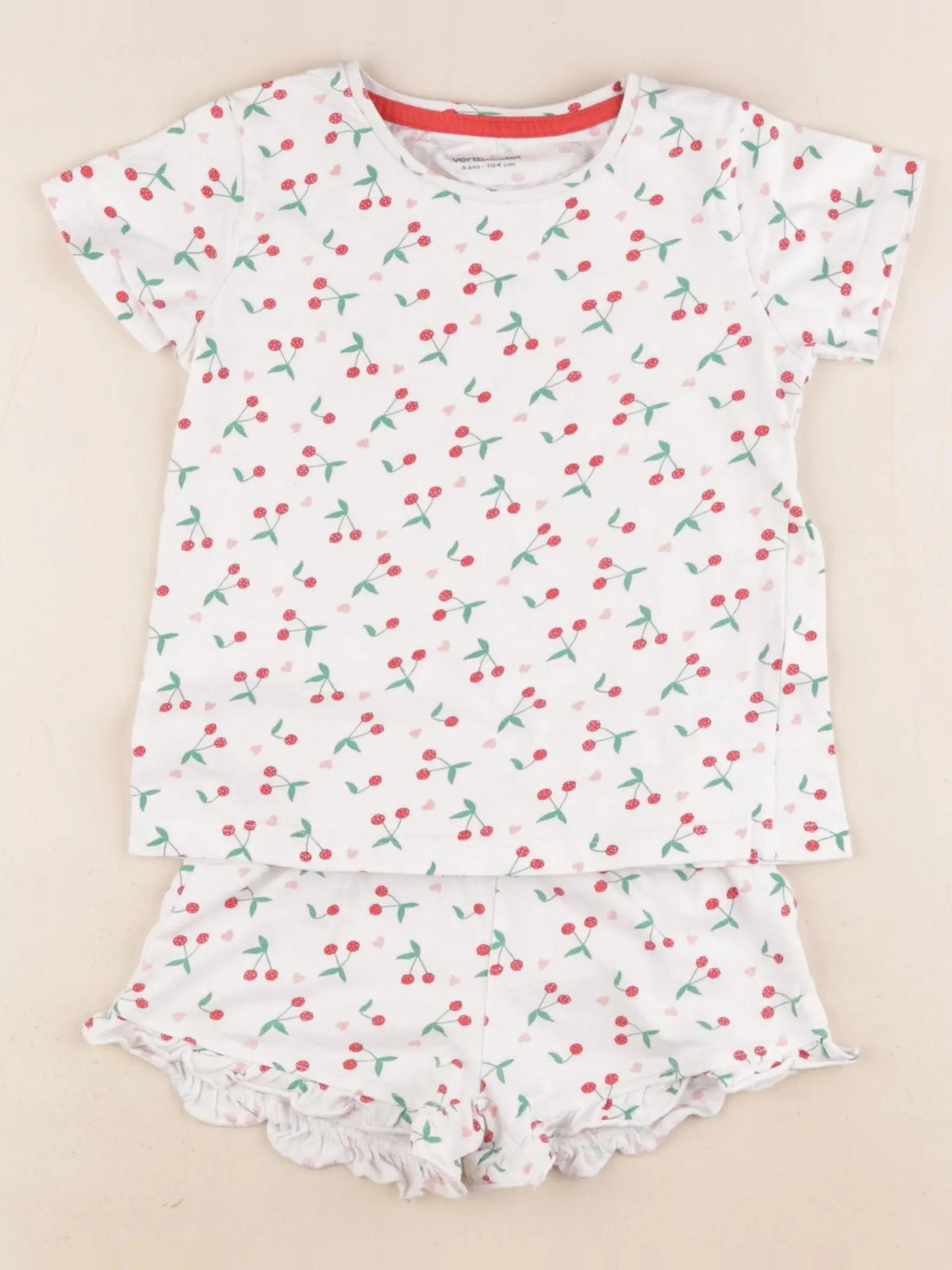 Vertbaudet - pyjama coton blanc - 4 ans