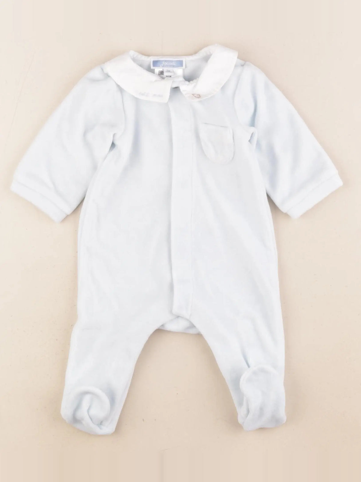 Jacadi - pyjama velours bleu - 3 mois