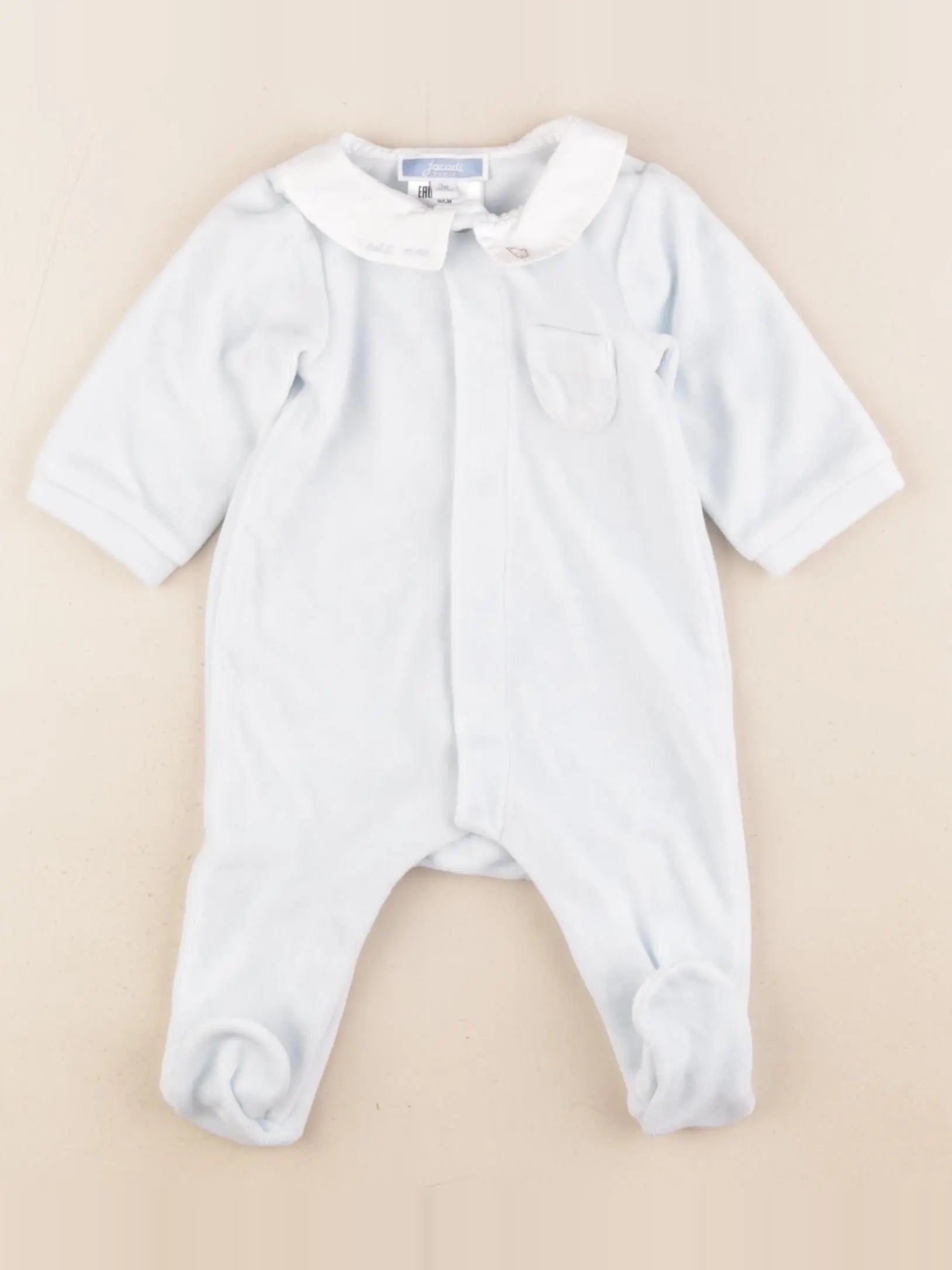 Jacadi - pyjama velours bleu - 3 mois