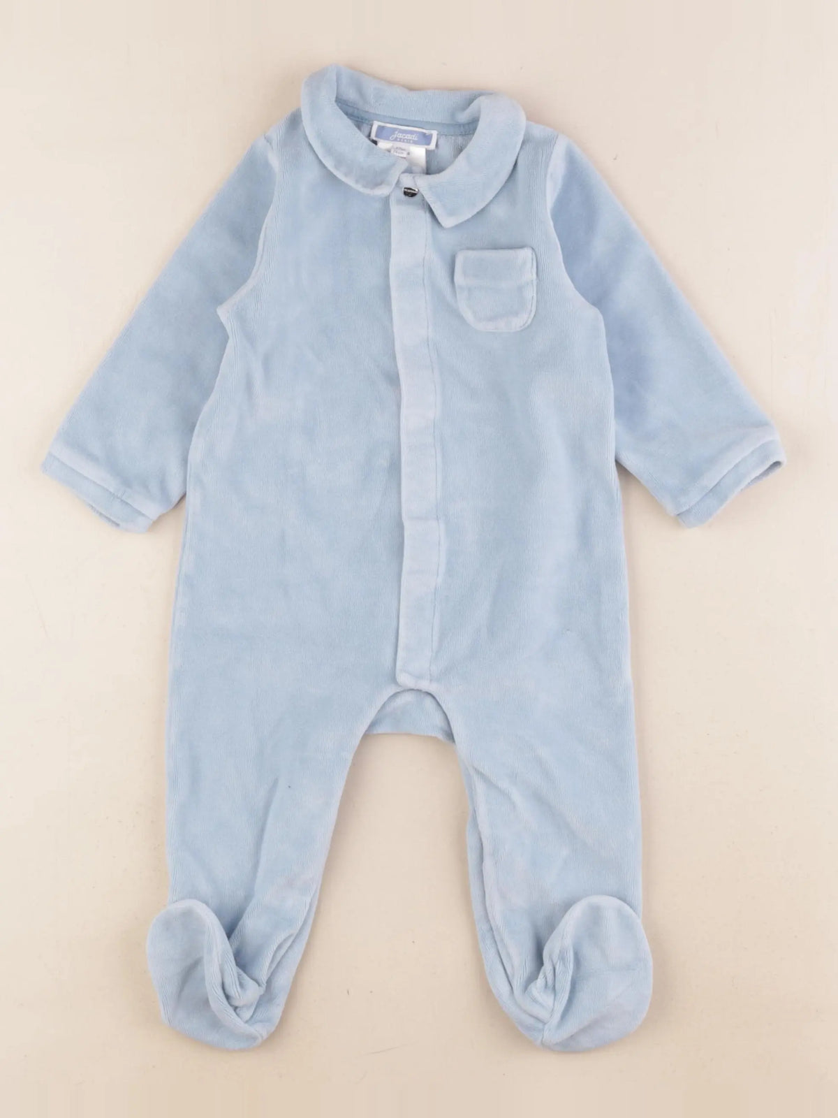 Jacadi - pyjama velours bleu - 12 mois