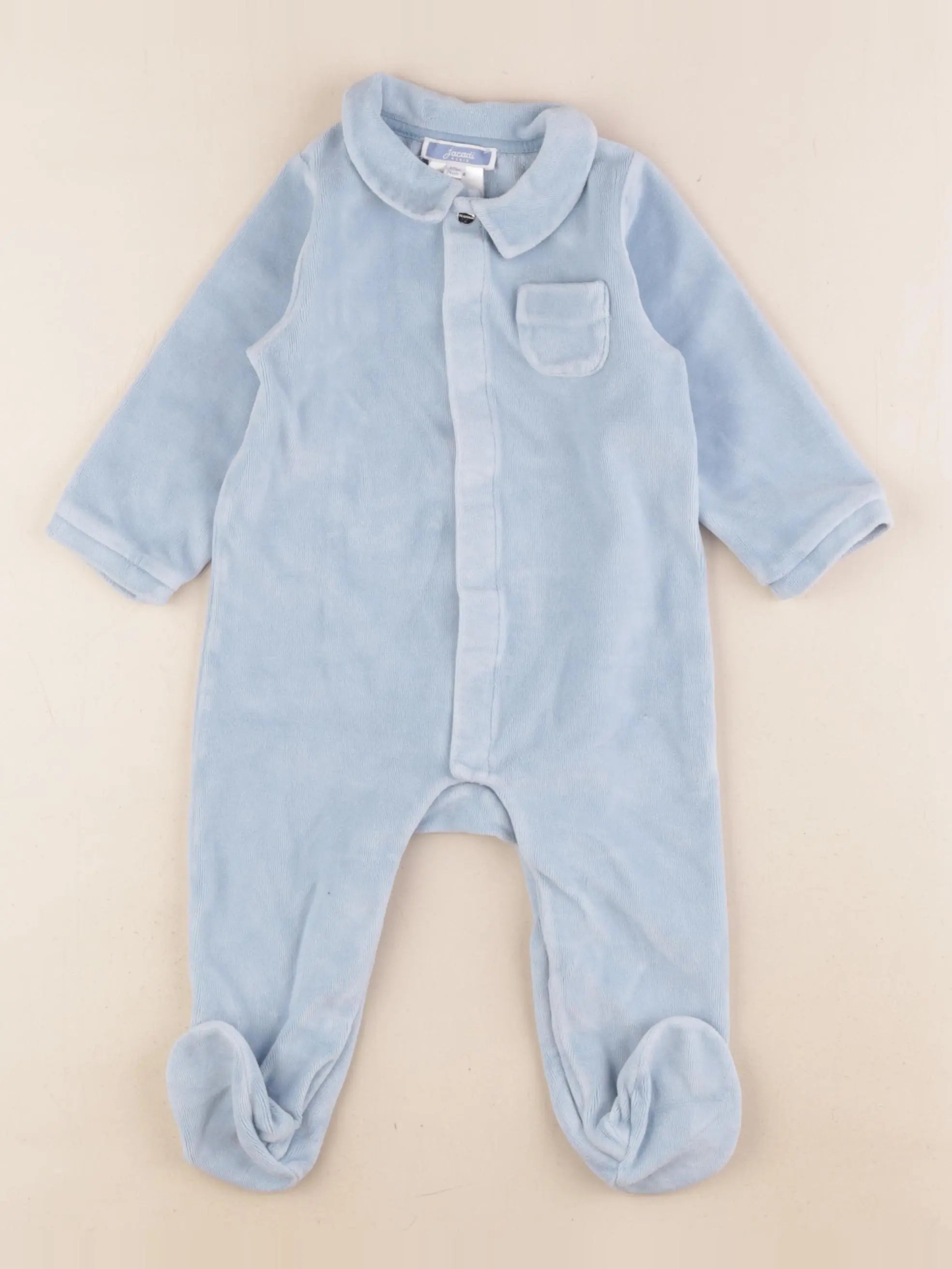 Jacadi - pyjama velours bleu - 12 mois