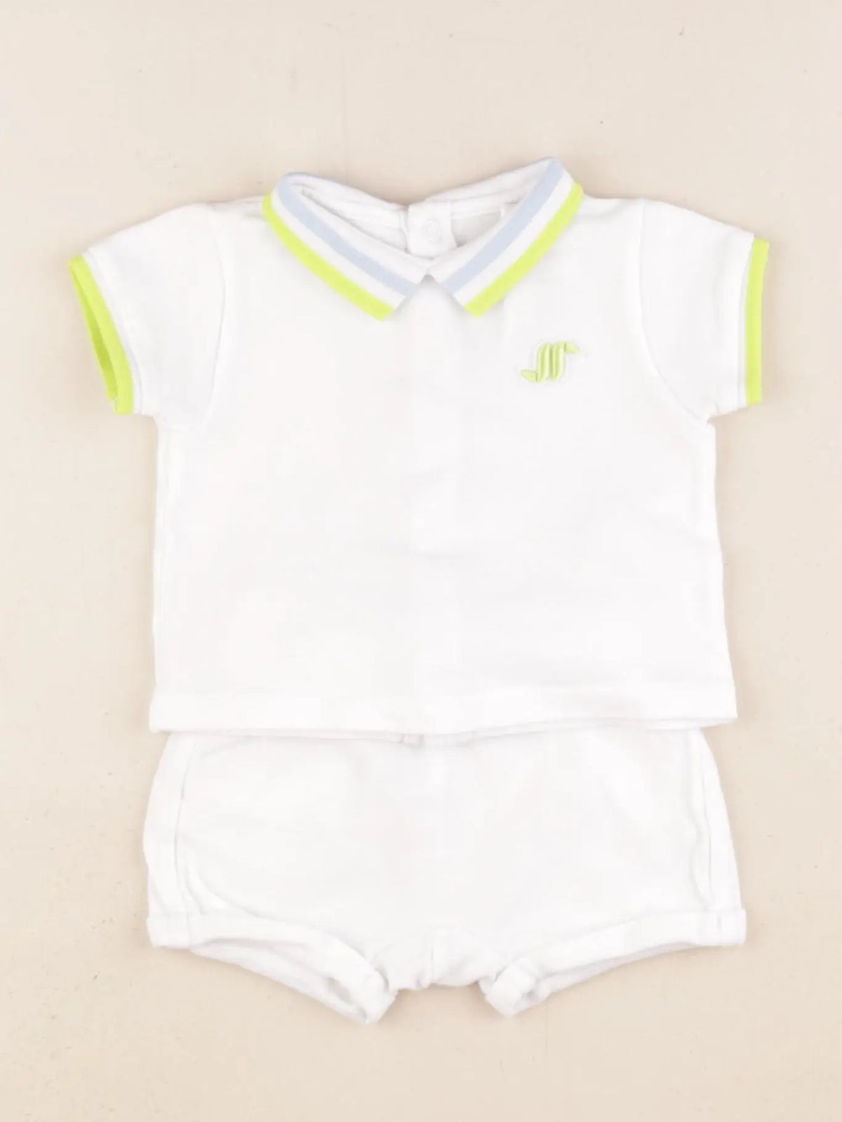 Jacadi - ensemble blanc, jaune - 3 mois