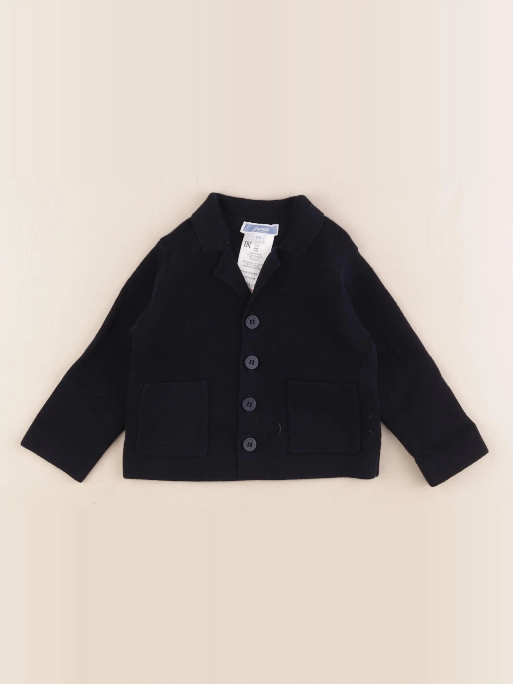 Jacadi - gilet bleu - 12 mois