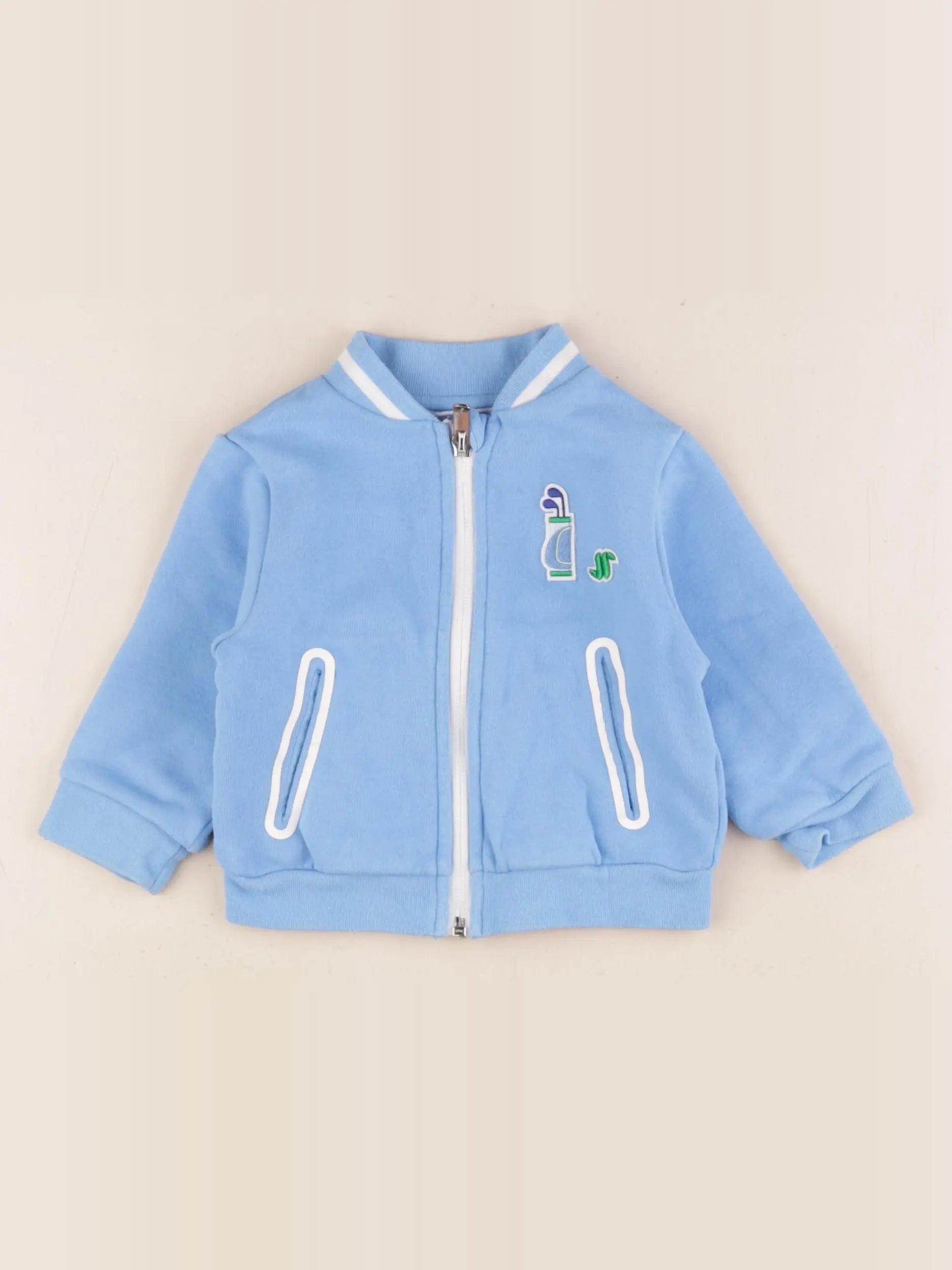 Jacadi - sweat bleu - 12 mois