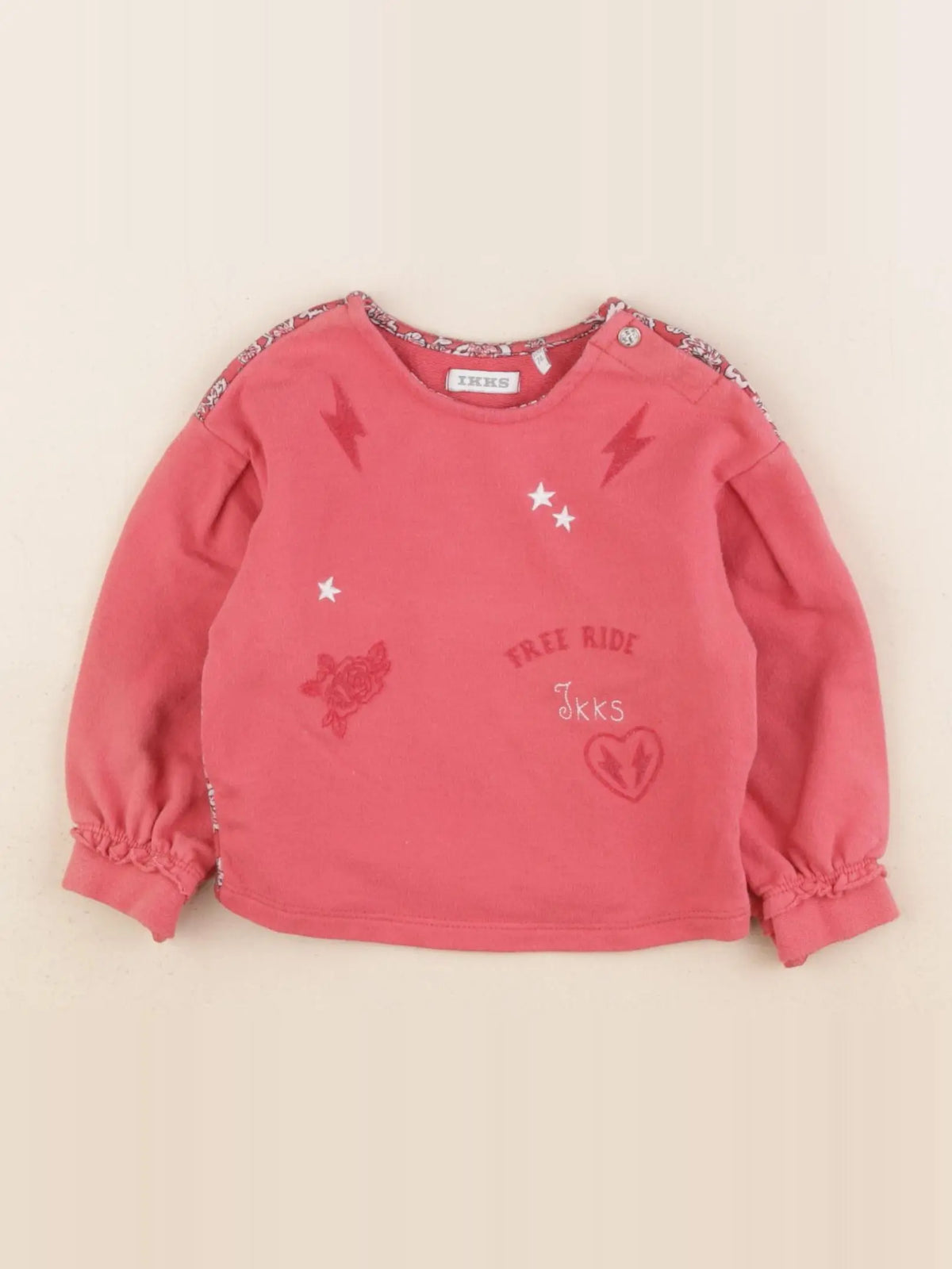 IKKS - tee-shirt imprimé au dos rose - 12 mois