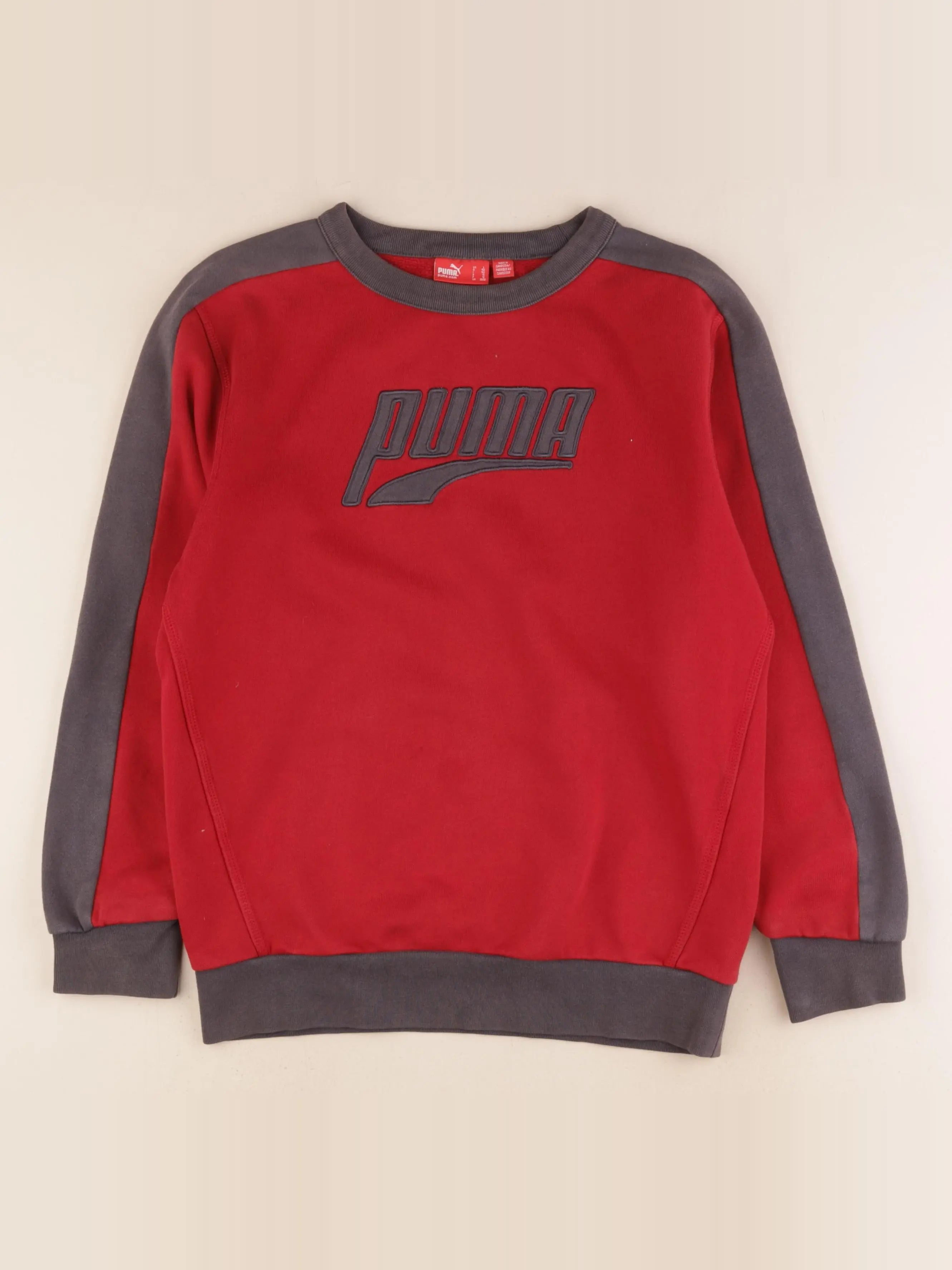 Puma - sweat rouge, gris - 12 ans