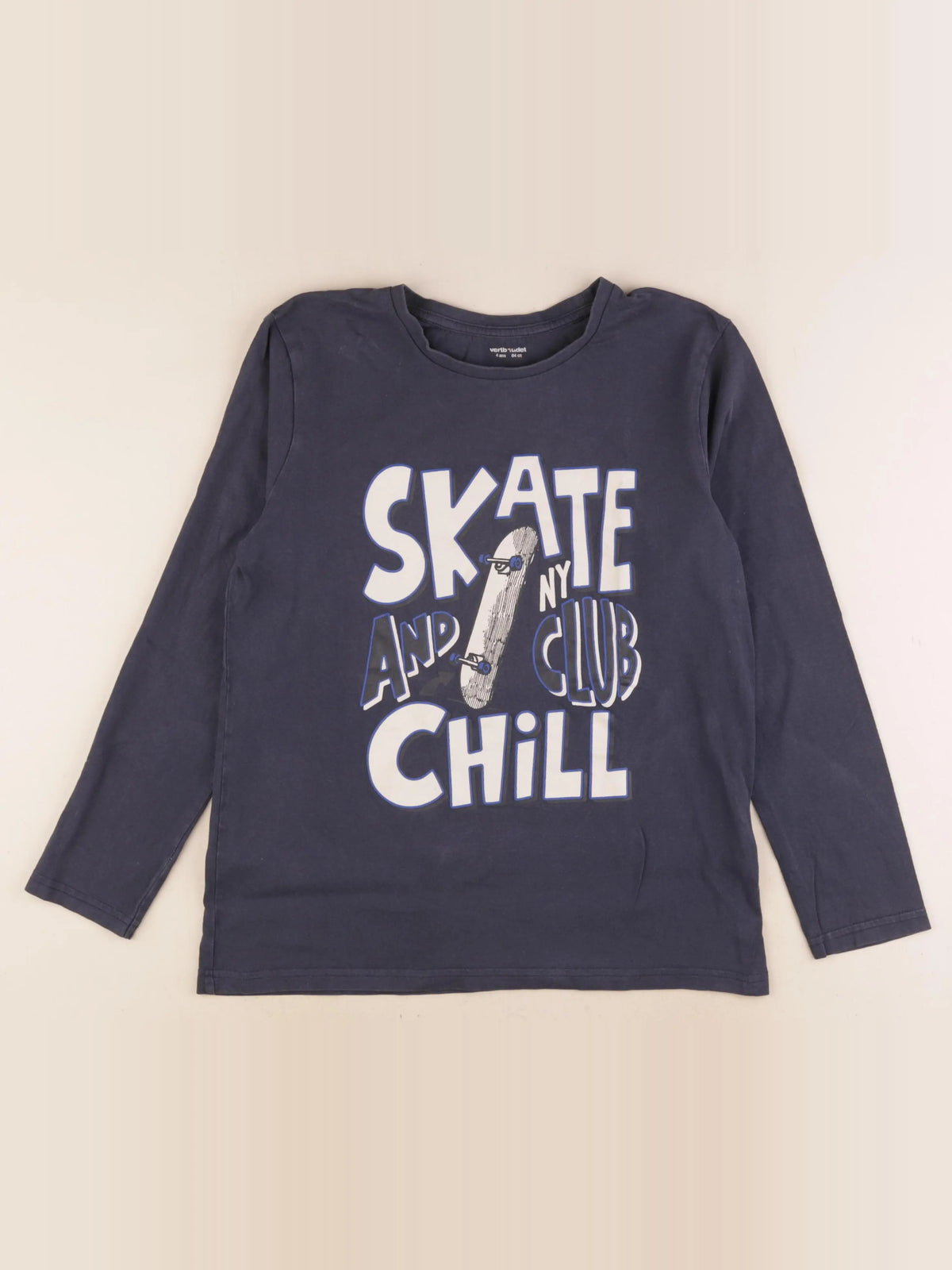 Vertbaudet - tee-shirt bleu - 14 ans